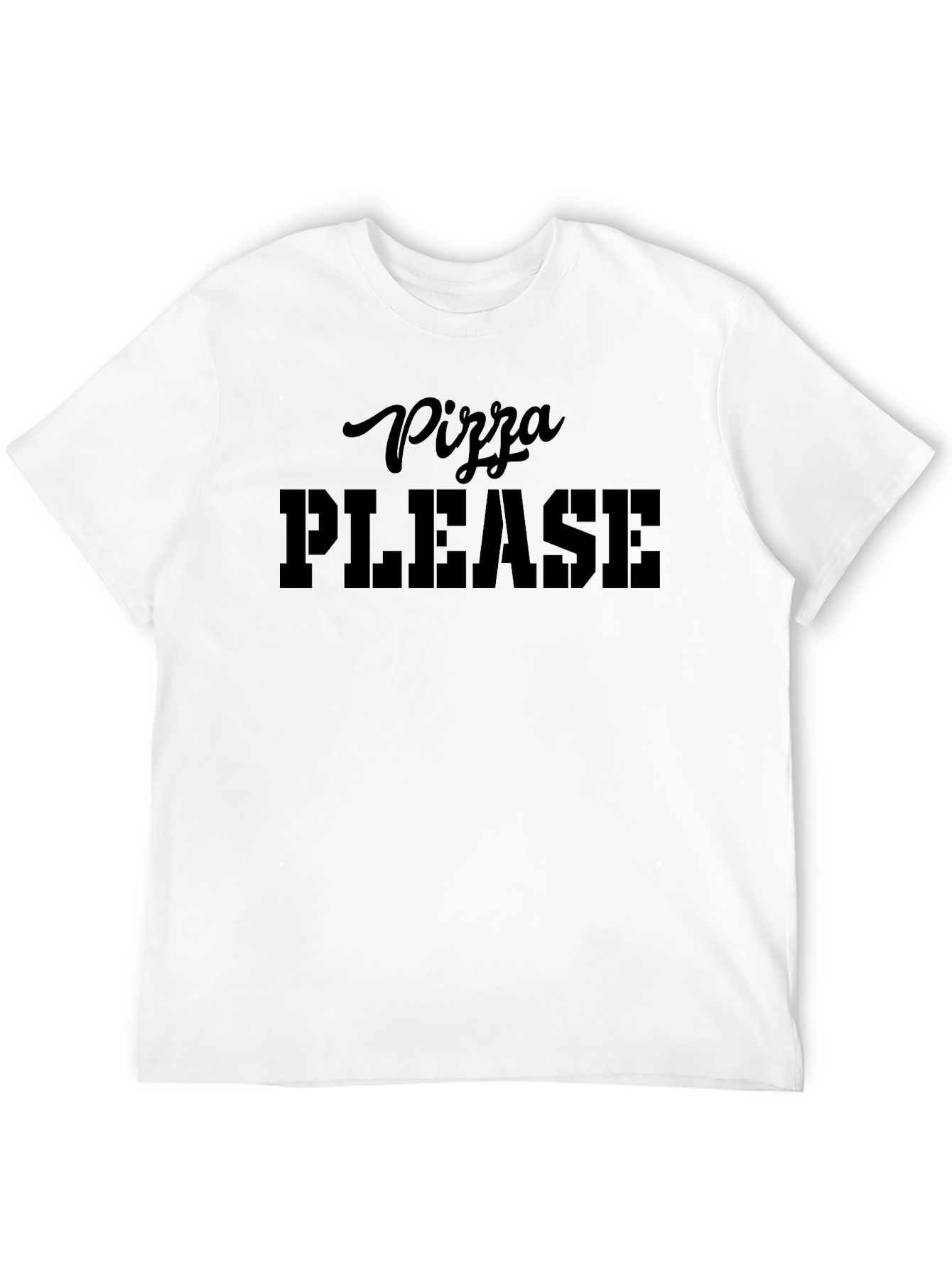 Pizza Please T-Shirt - Black Graphic Tee