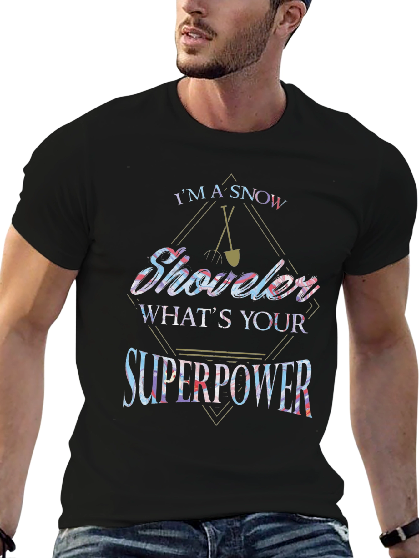 Snow Shoveler Superpower Graphic Tee