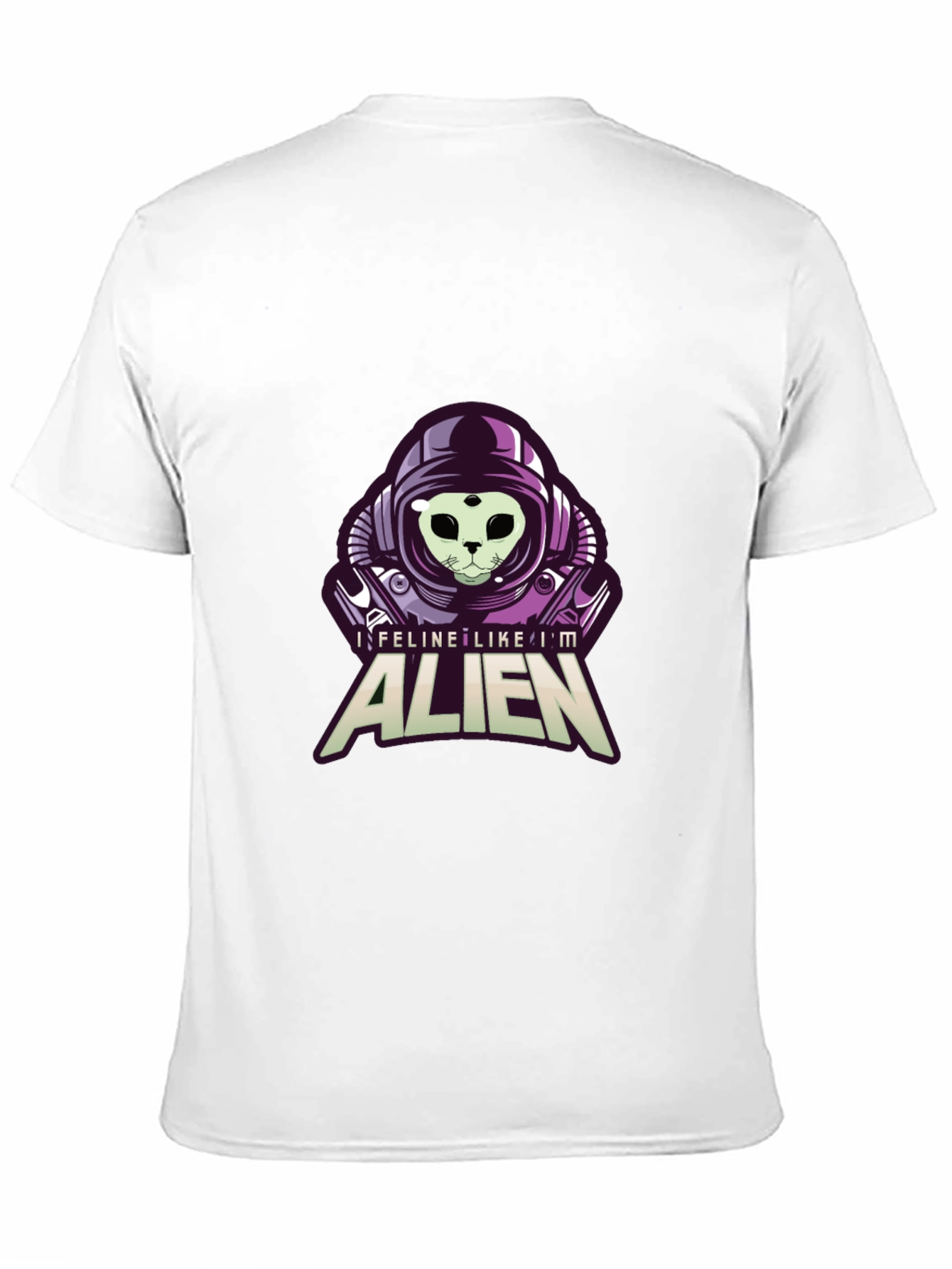 Feline Like Im Alien Black Graphic Tee