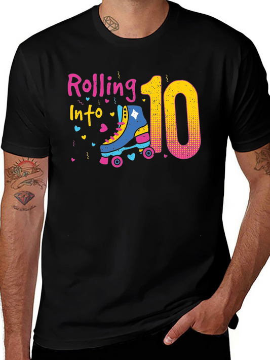 Rolling Into 10th Birthday T-Shirt