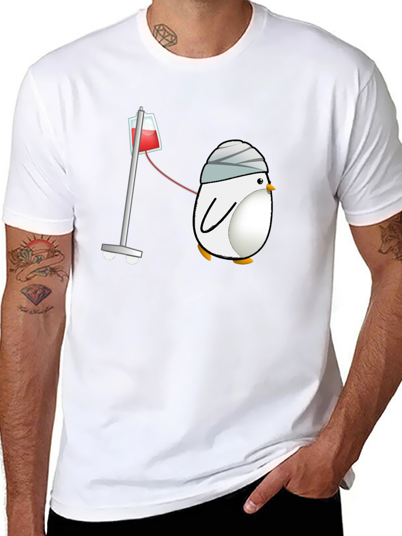Sick Penguin T-Shirt - Get Well Soon!