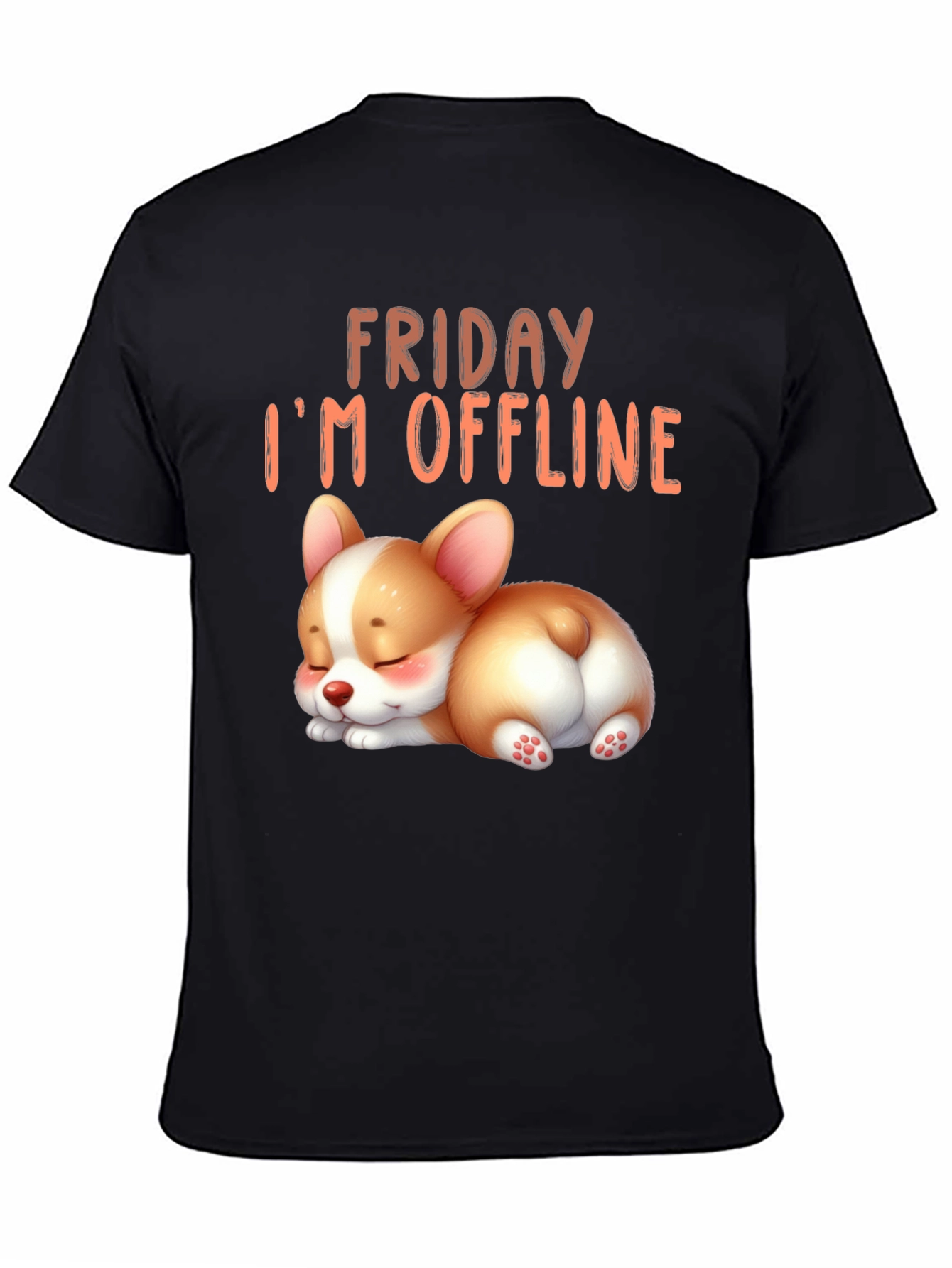 Friday Im Offline Corgi T-Shirt