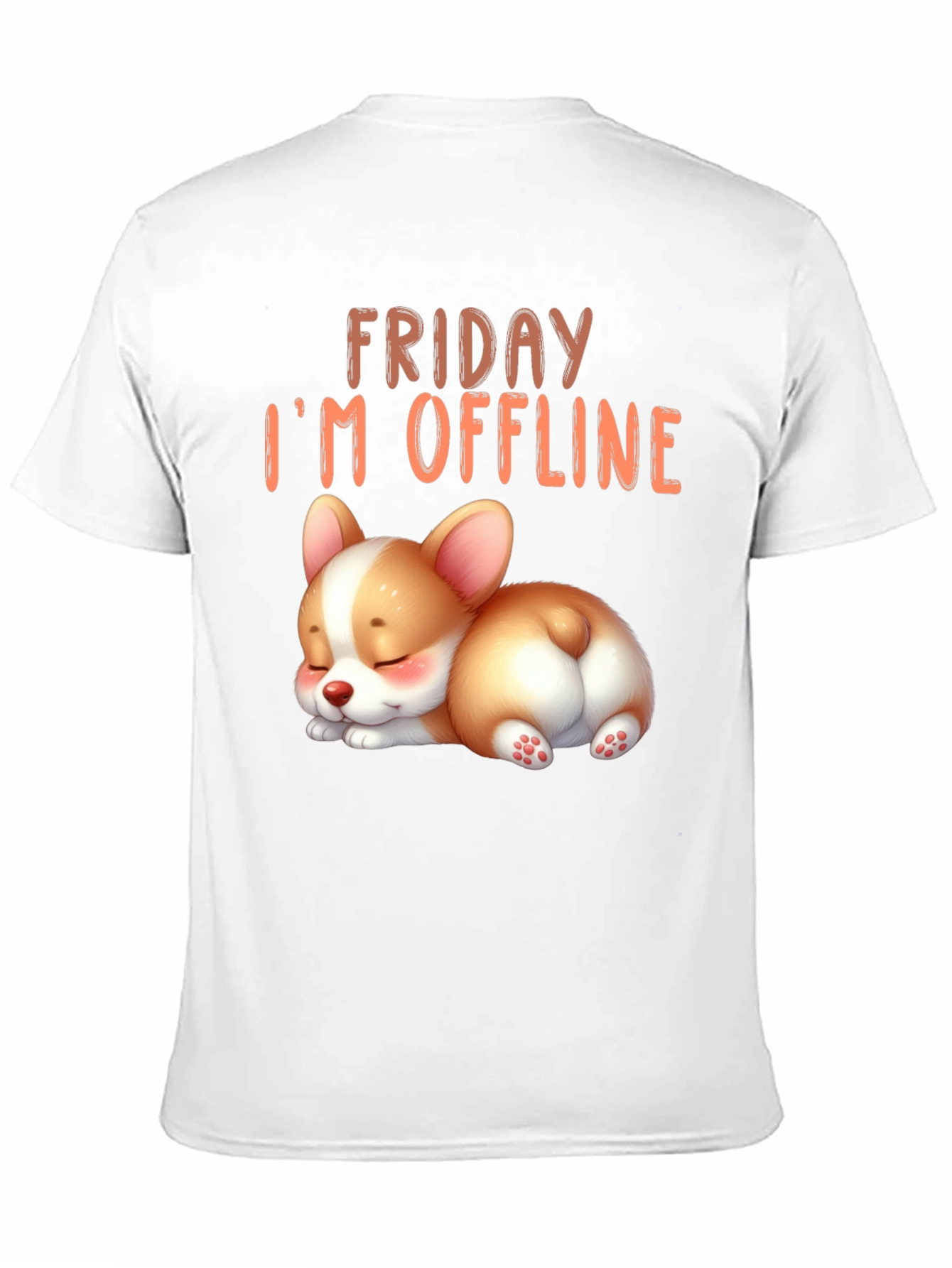 Friday Im Offline Corgi T-Shirt