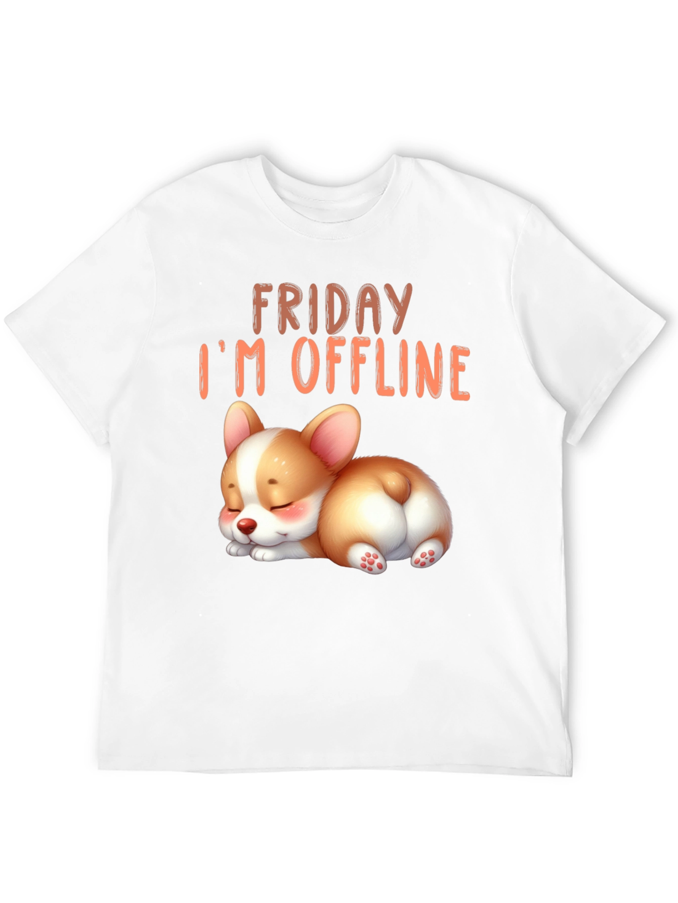 Friday Im Offline Corgi T-Shirt