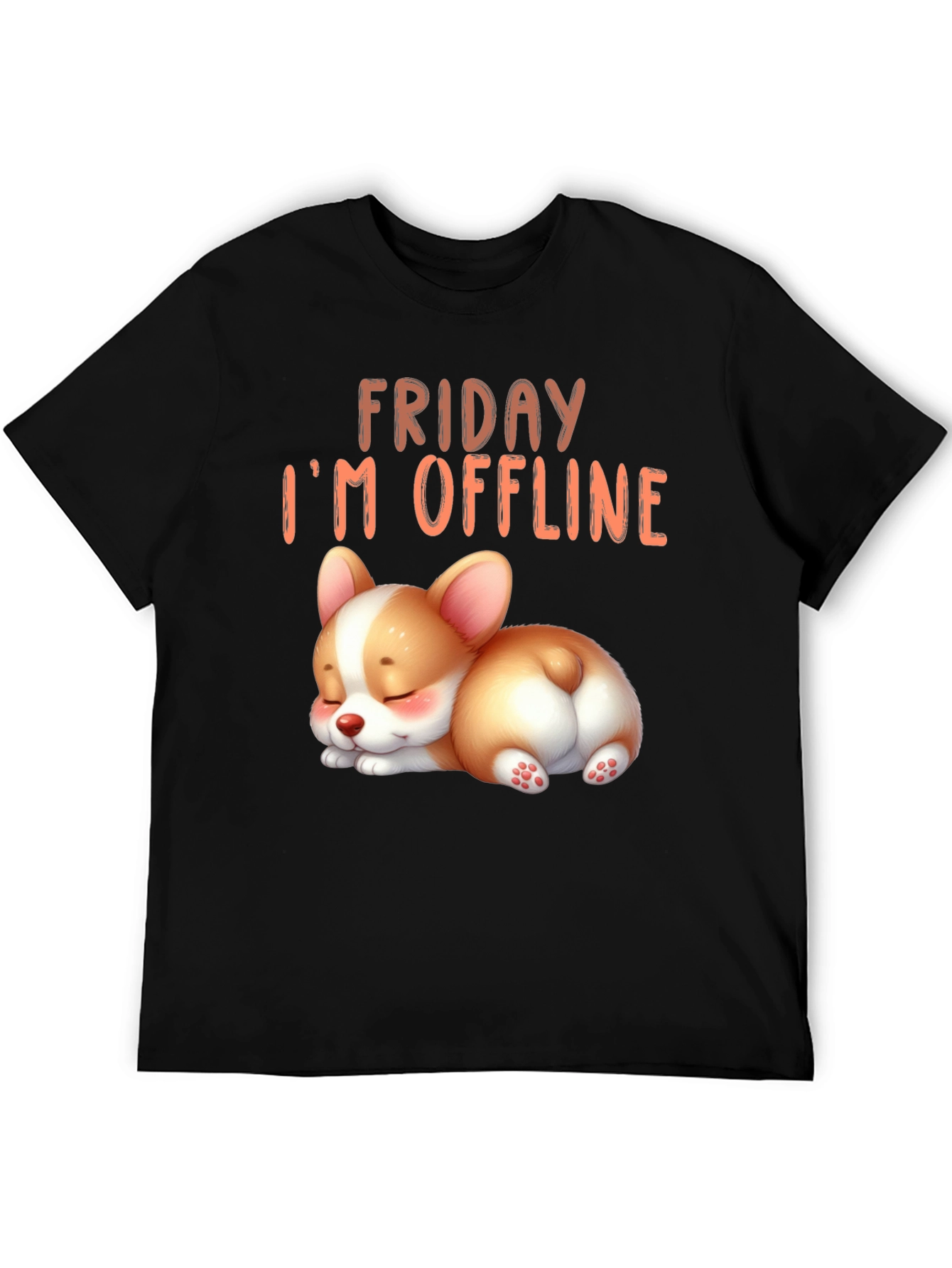 Friday Im Offline Corgi T-Shirt