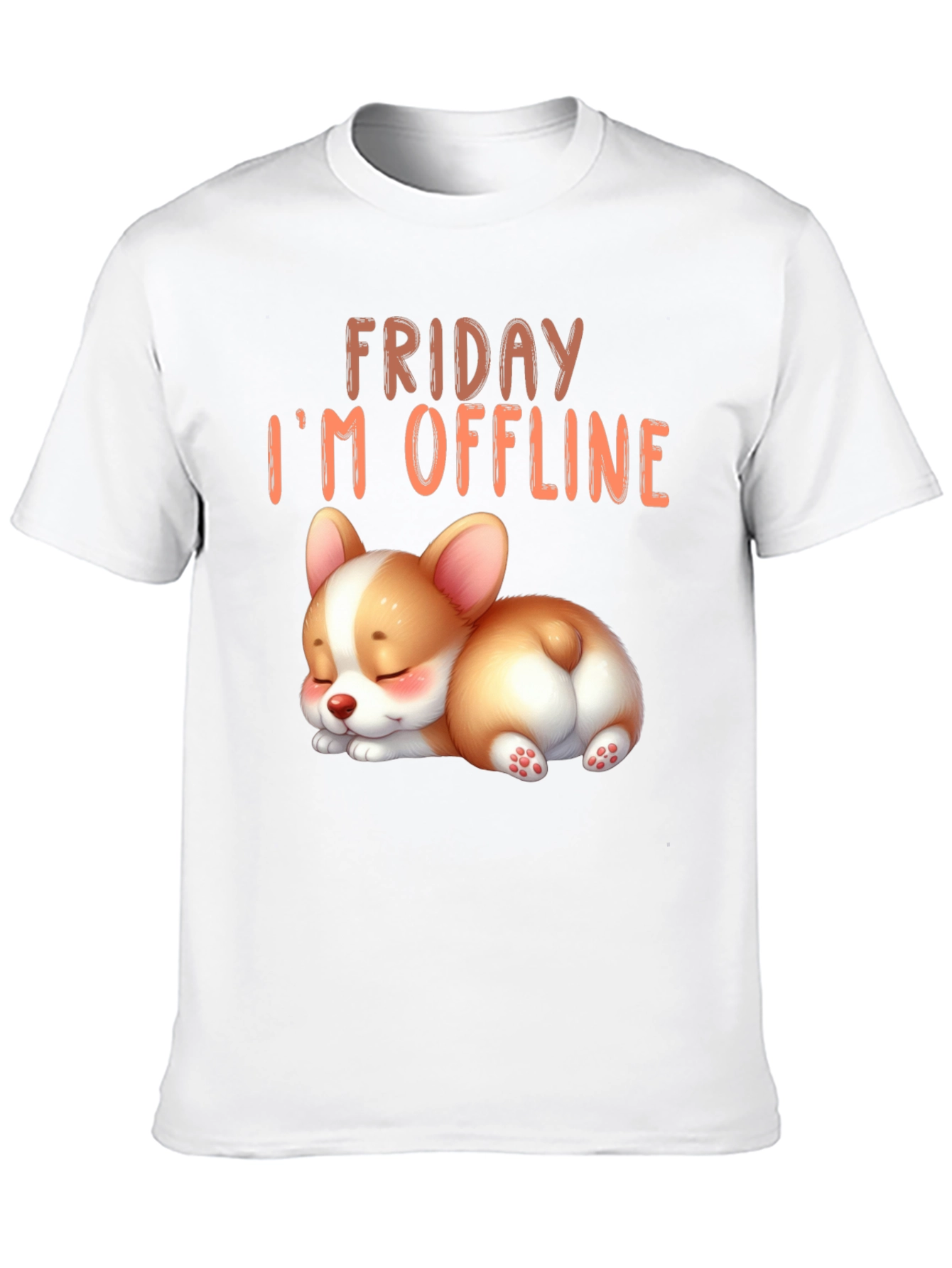 Friday Im Offline Corgi T-Shirt