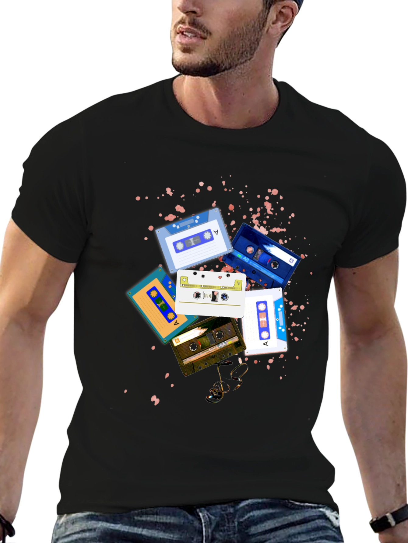 Retro Cassette Tape Graphic T-Shirt
