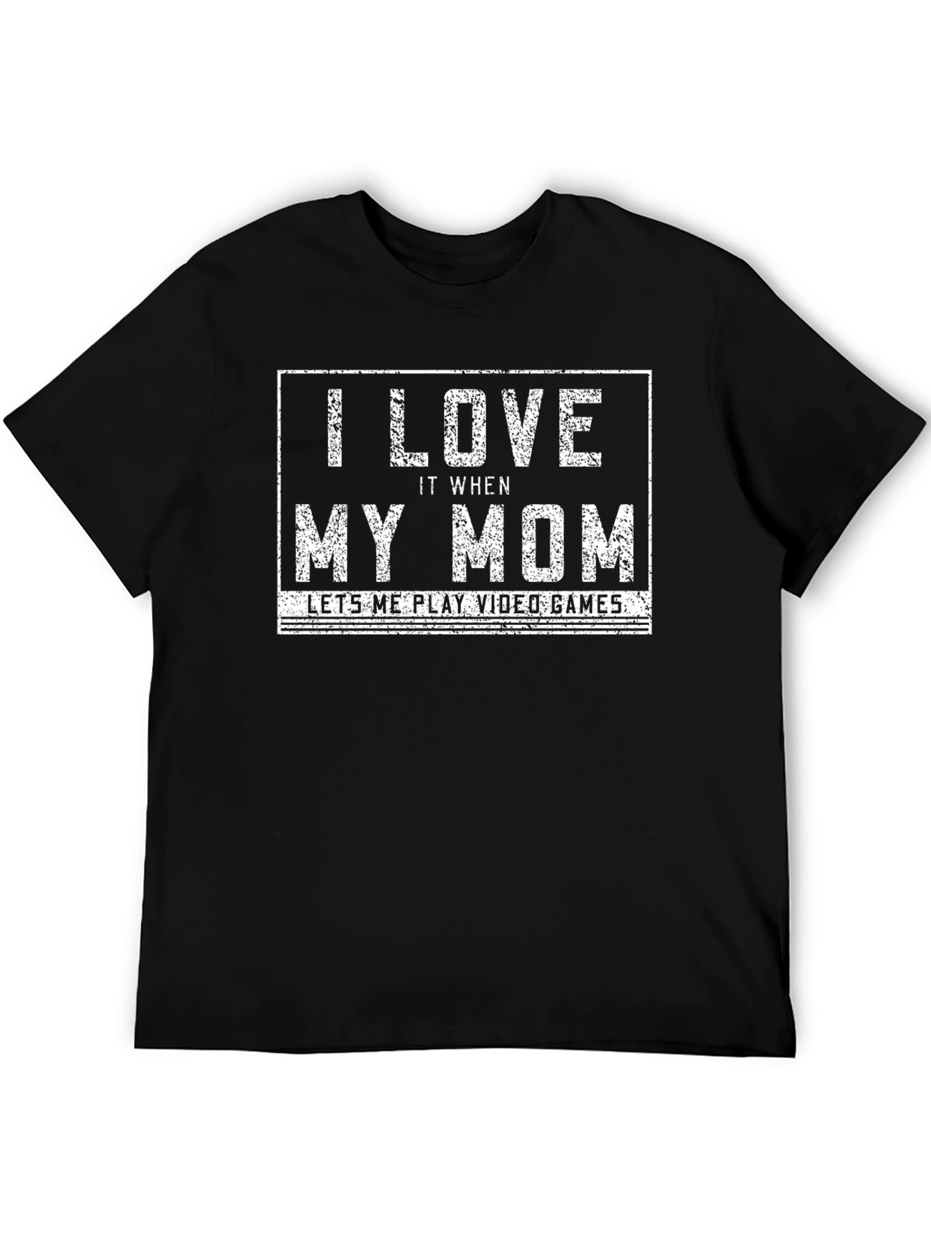 I Love My Mom Video Game T-Shirt - Black