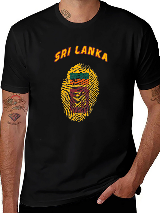 Sri Lanka Fingerprint Flag T-Shirt