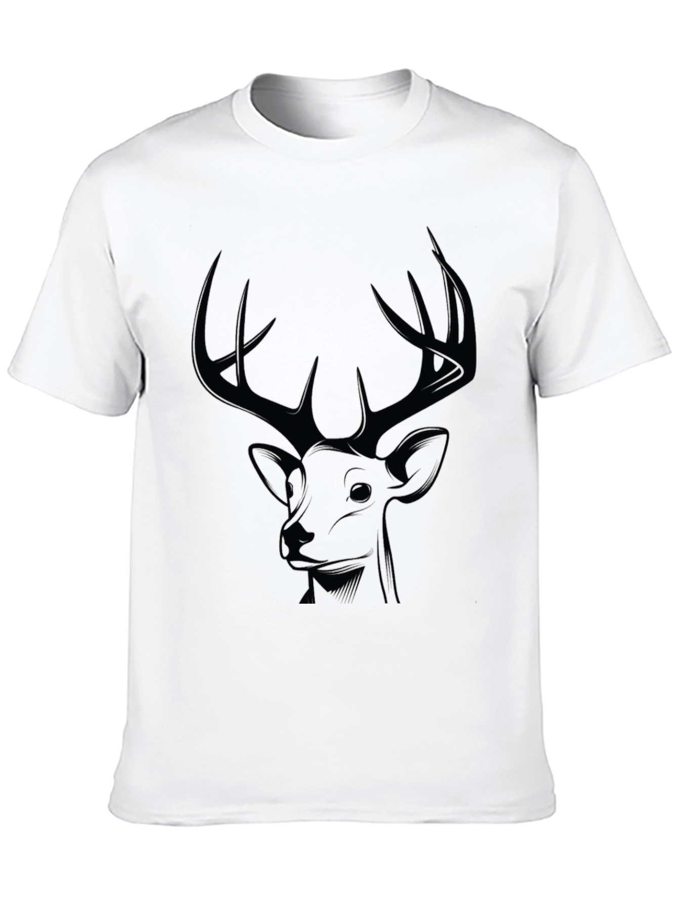 Black Deer Graphic Tee - Mens Casual Style