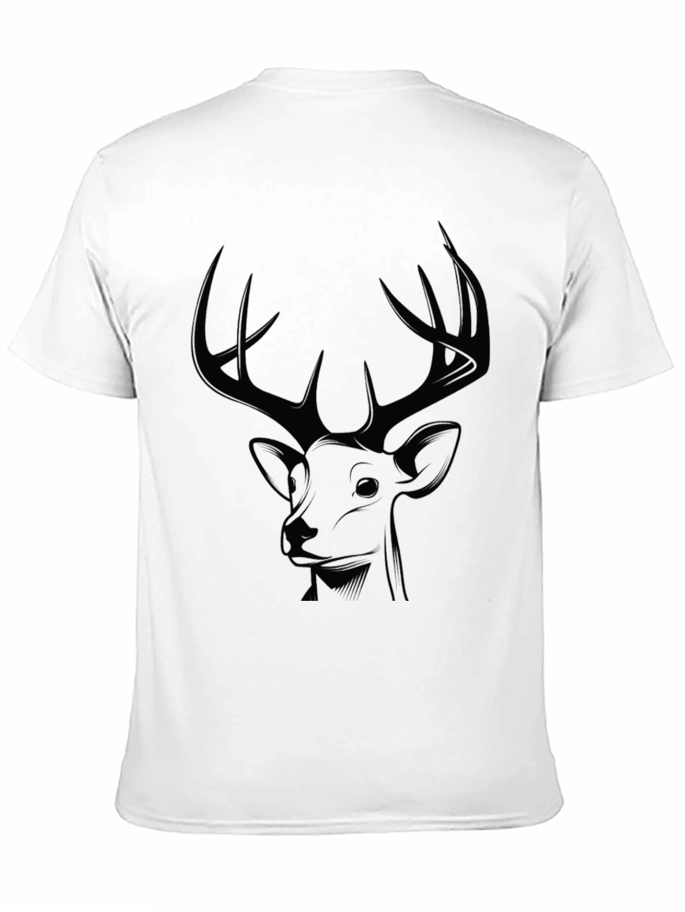 Black Deer Graphic Tee - Mens Casual Style
