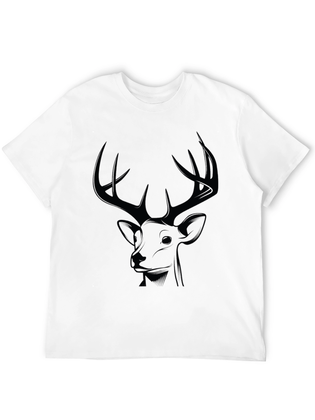 Black Deer Graphic Tee - Mens Casual Style