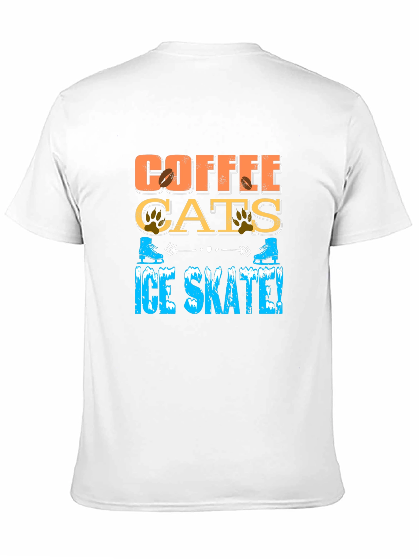 Coffee Cats Ice Skate T-Shirt