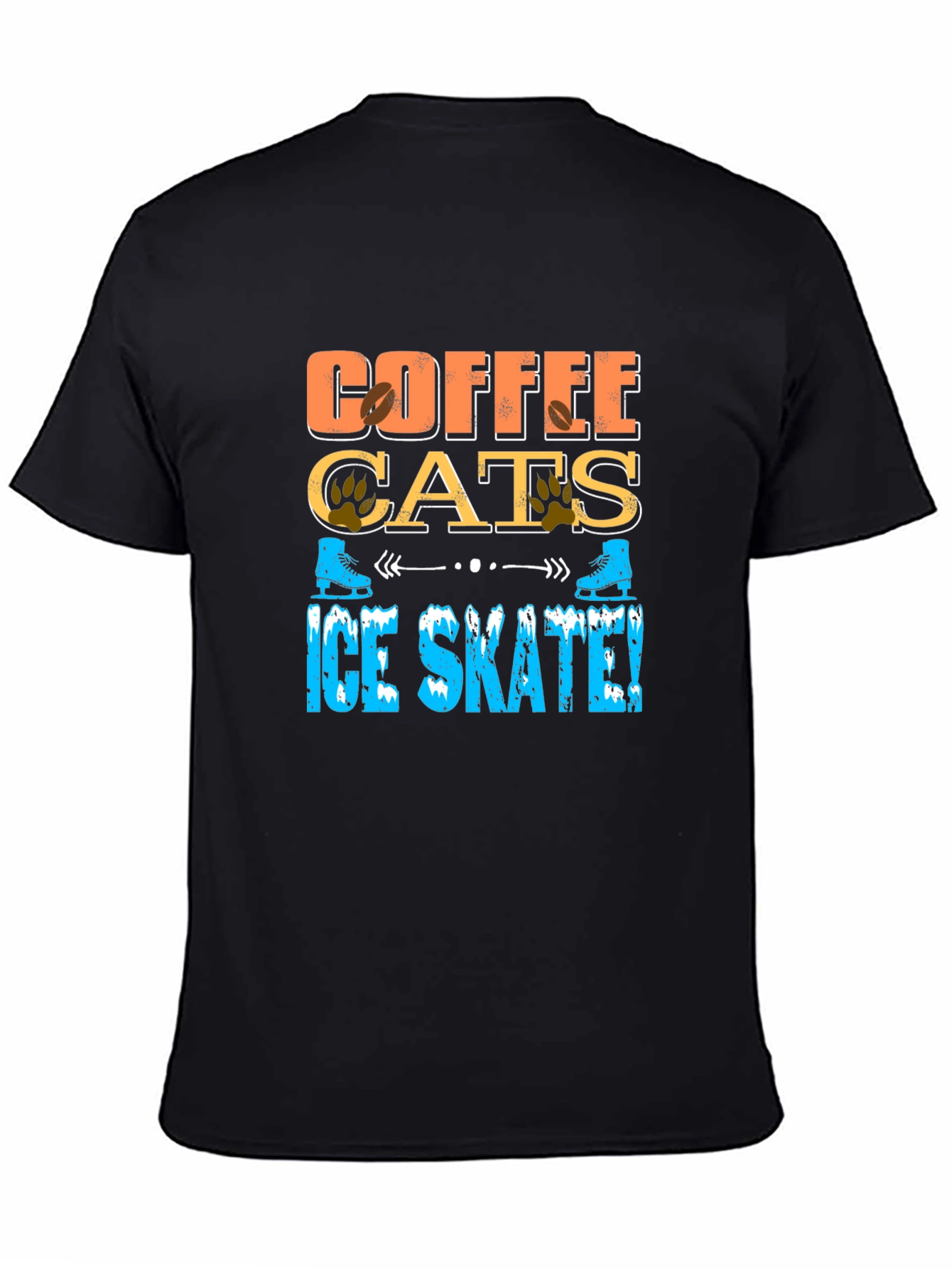 Coffee Cats Ice Skate T-Shirt