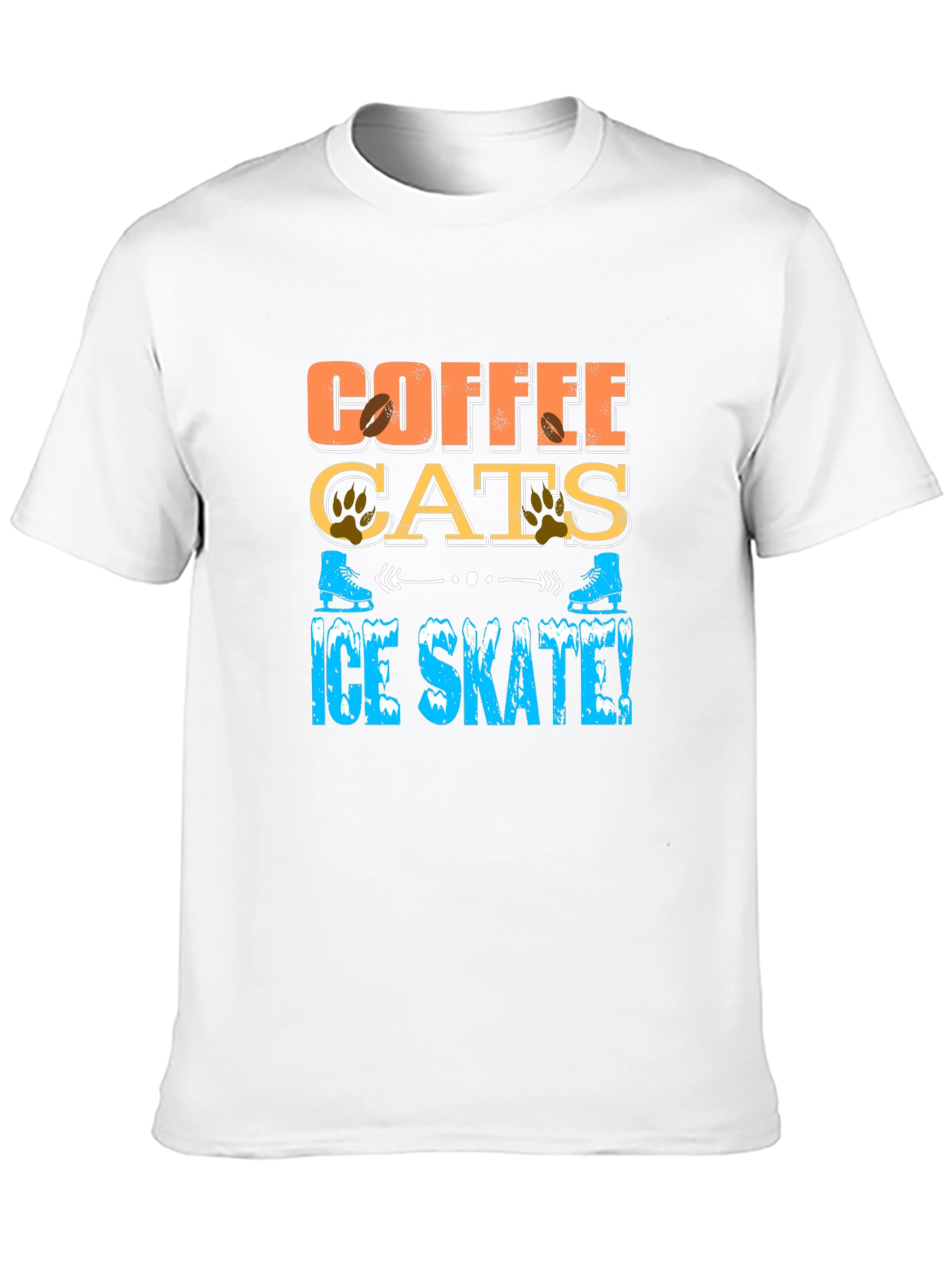 Coffee Cats Ice Skate T-Shirt