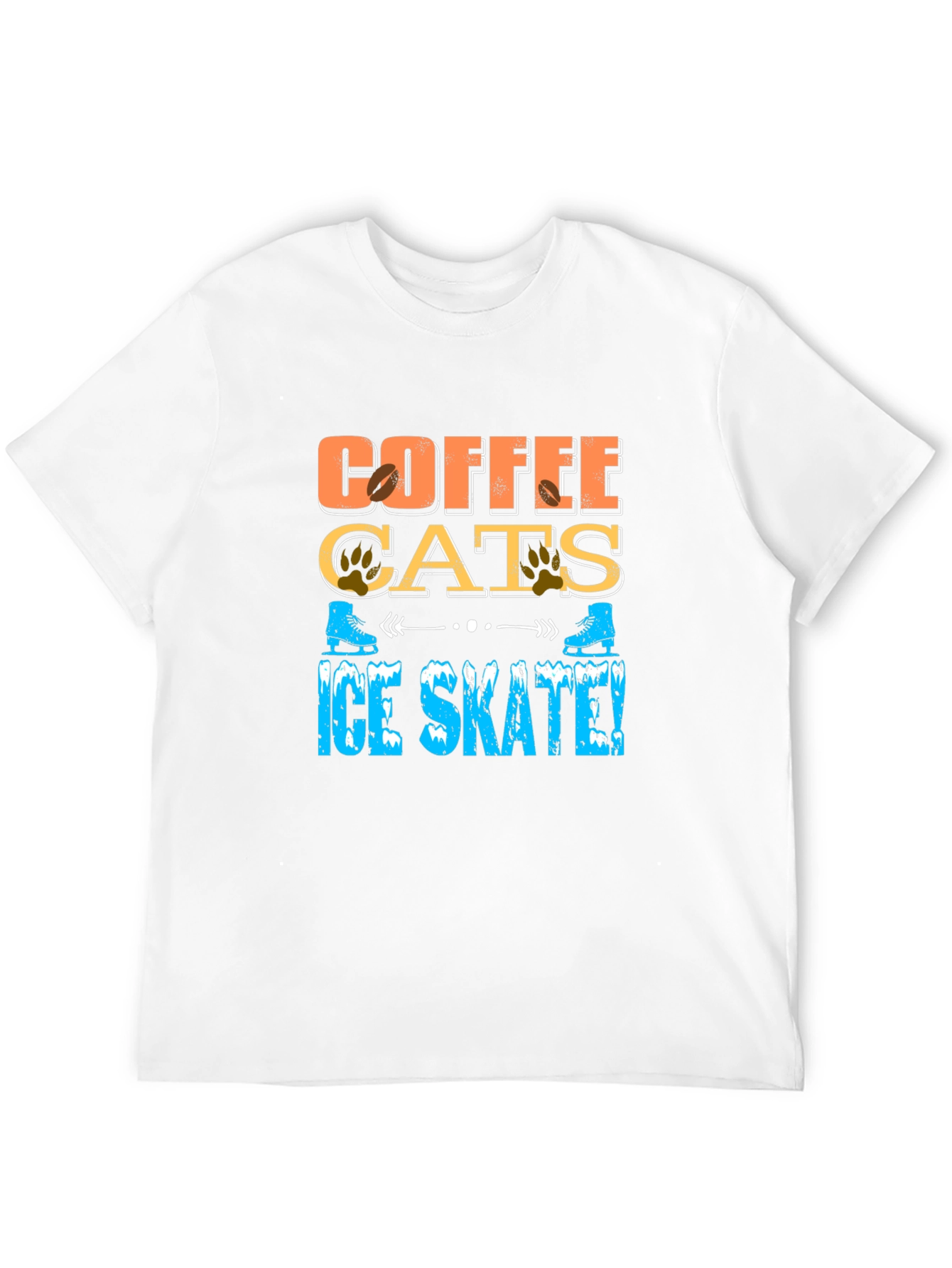 Coffee Cats Ice Skate T-Shirt