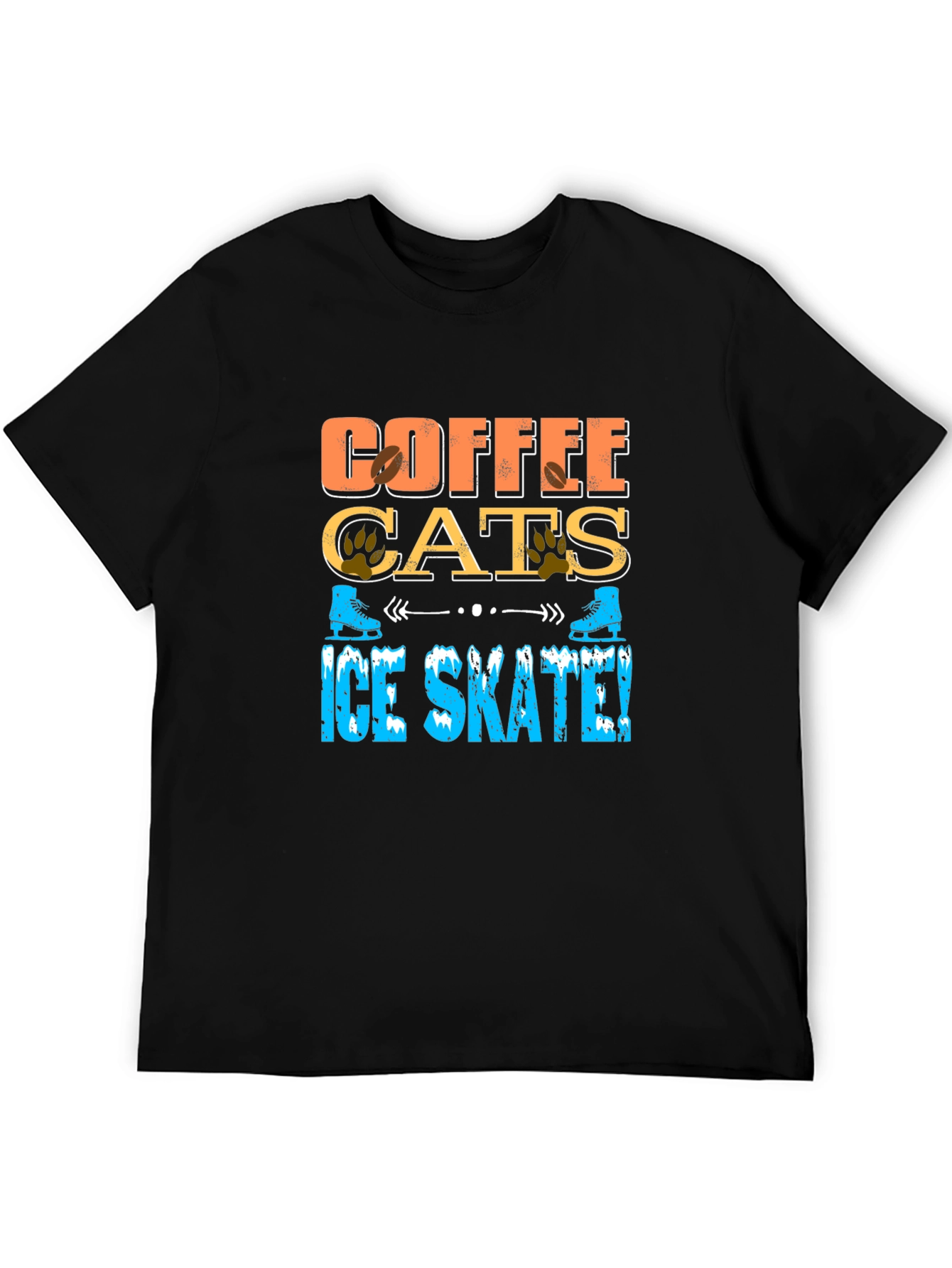 Coffee Cats Ice Skate T-Shirt