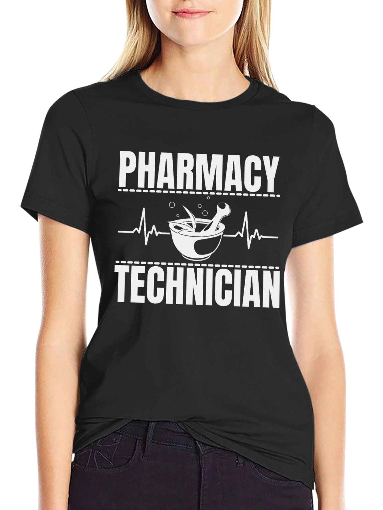 Pharmacy Technician T-Shirt - Black Cotton Tee