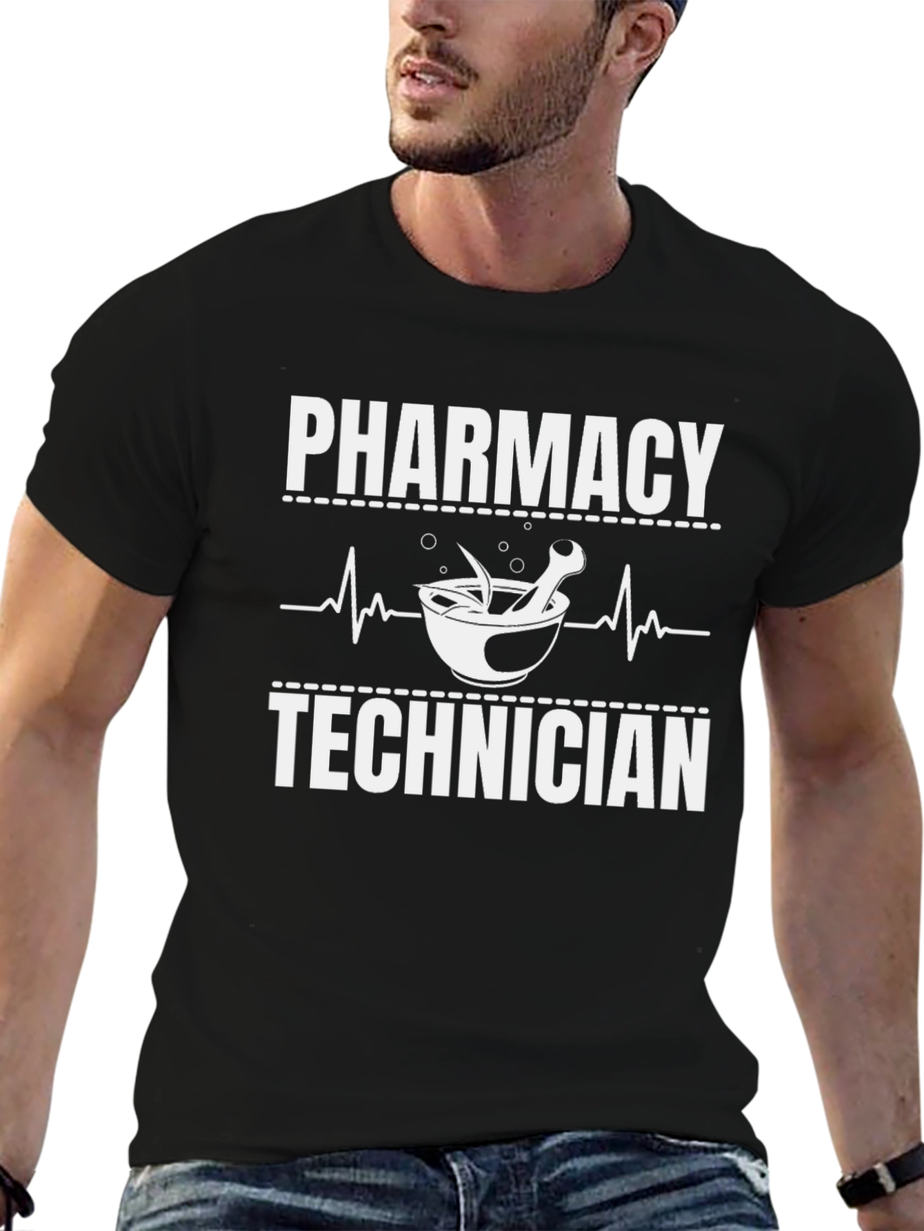 Pharmacy Technician T-Shirt - Black Cotton Tee
