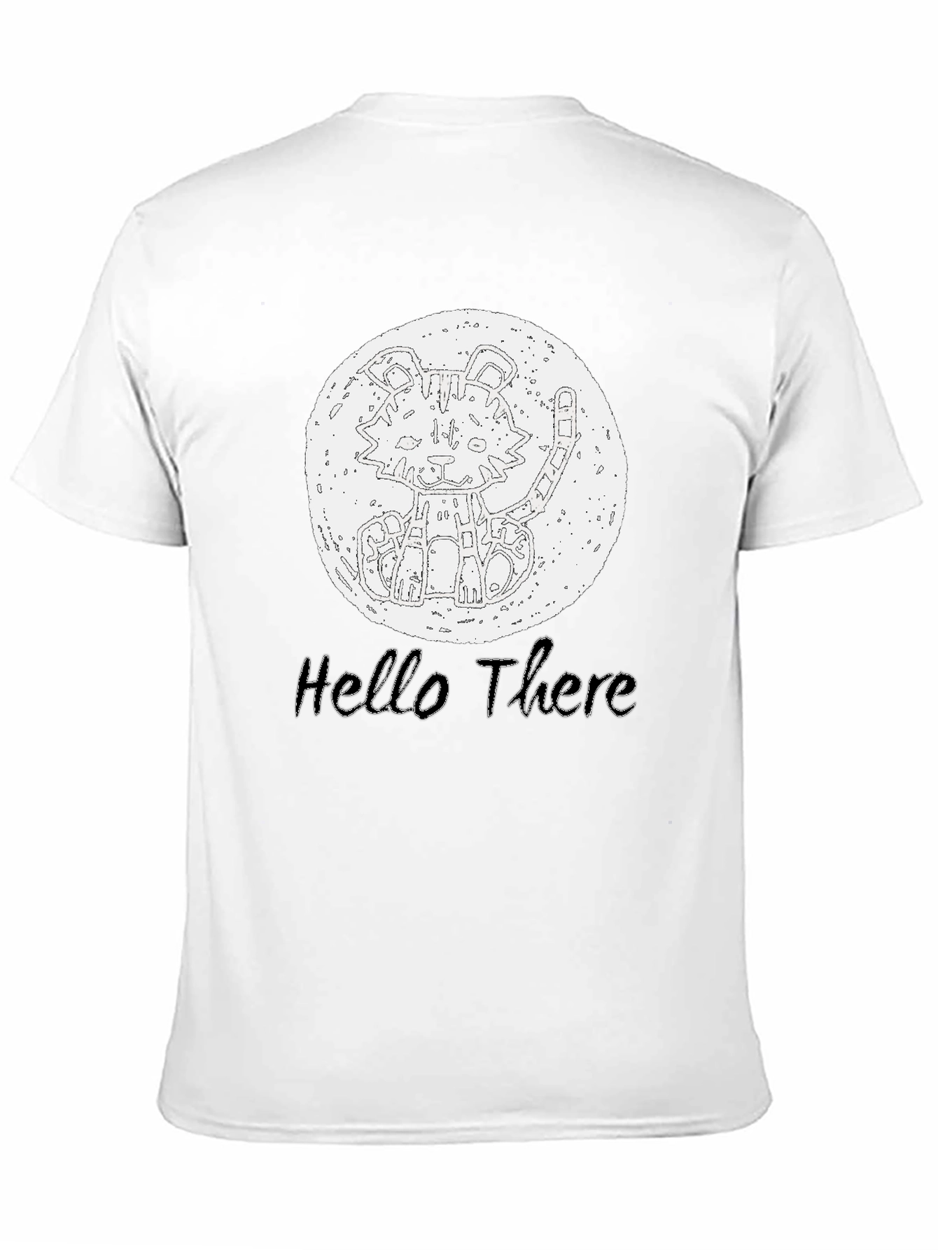 Hello There Tiger Graphic Tee - Black