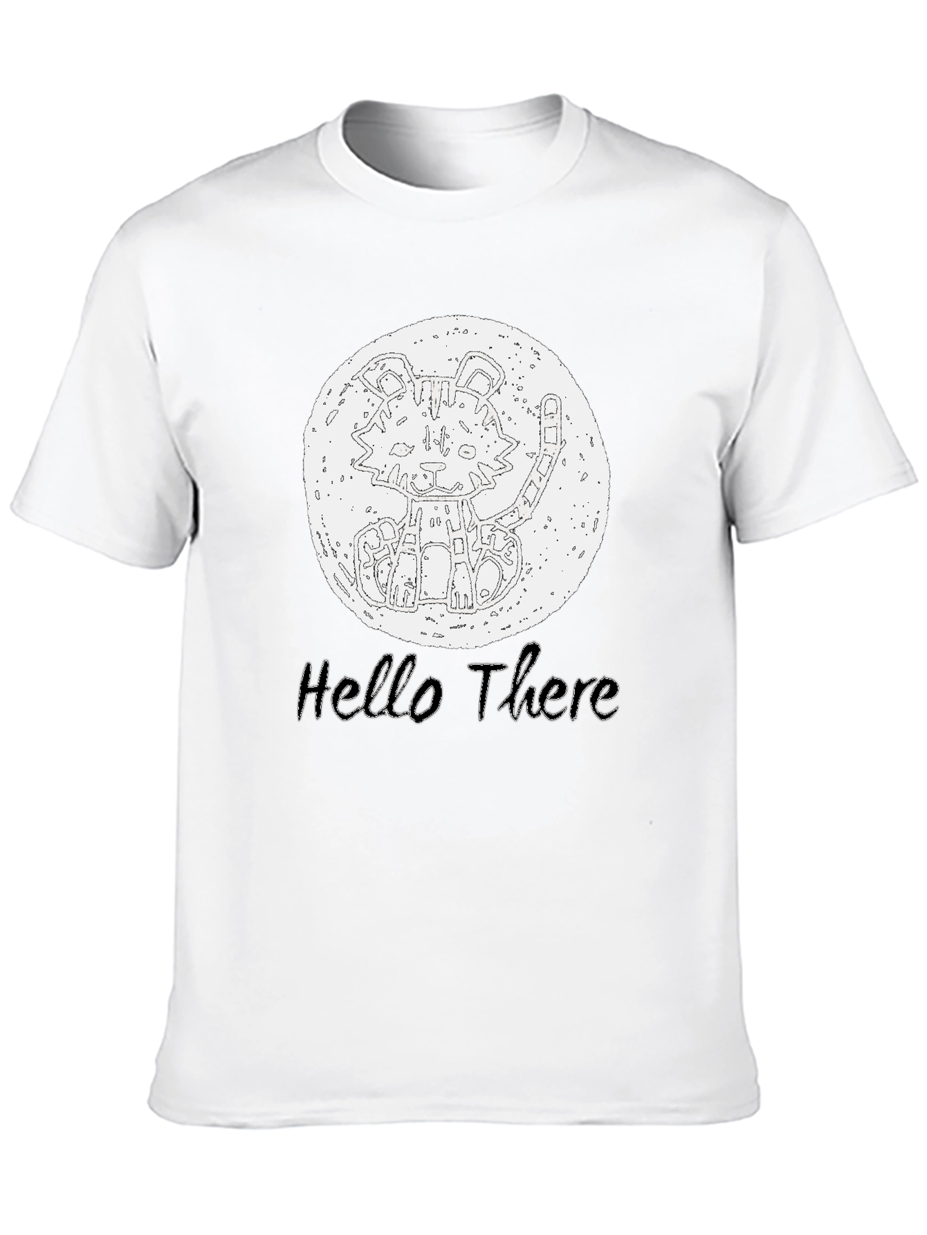 Hello There Tiger Graphic Tee - Black
