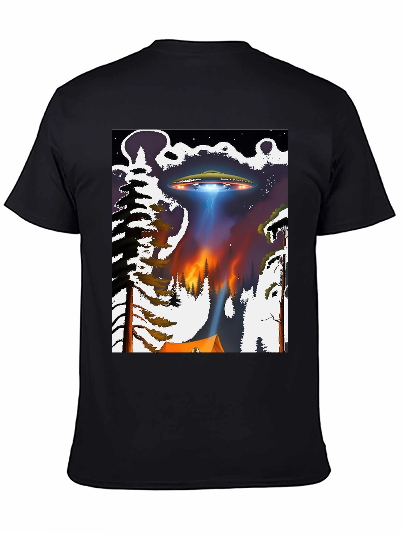 UFO Abduction T-Shirt - Camping Alien Adventure