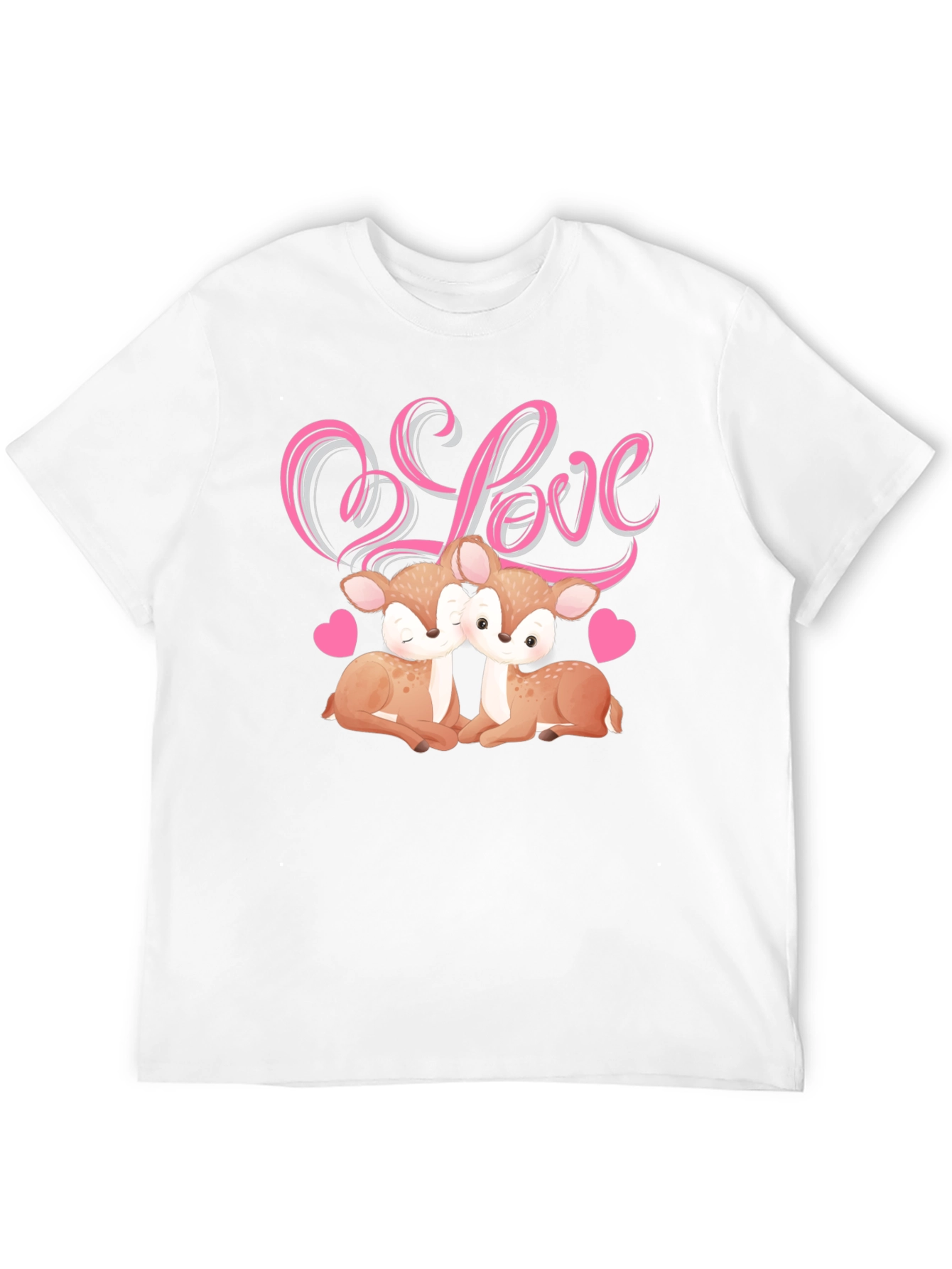 Love Deer Graphic Tee - Soft Cotton Blend