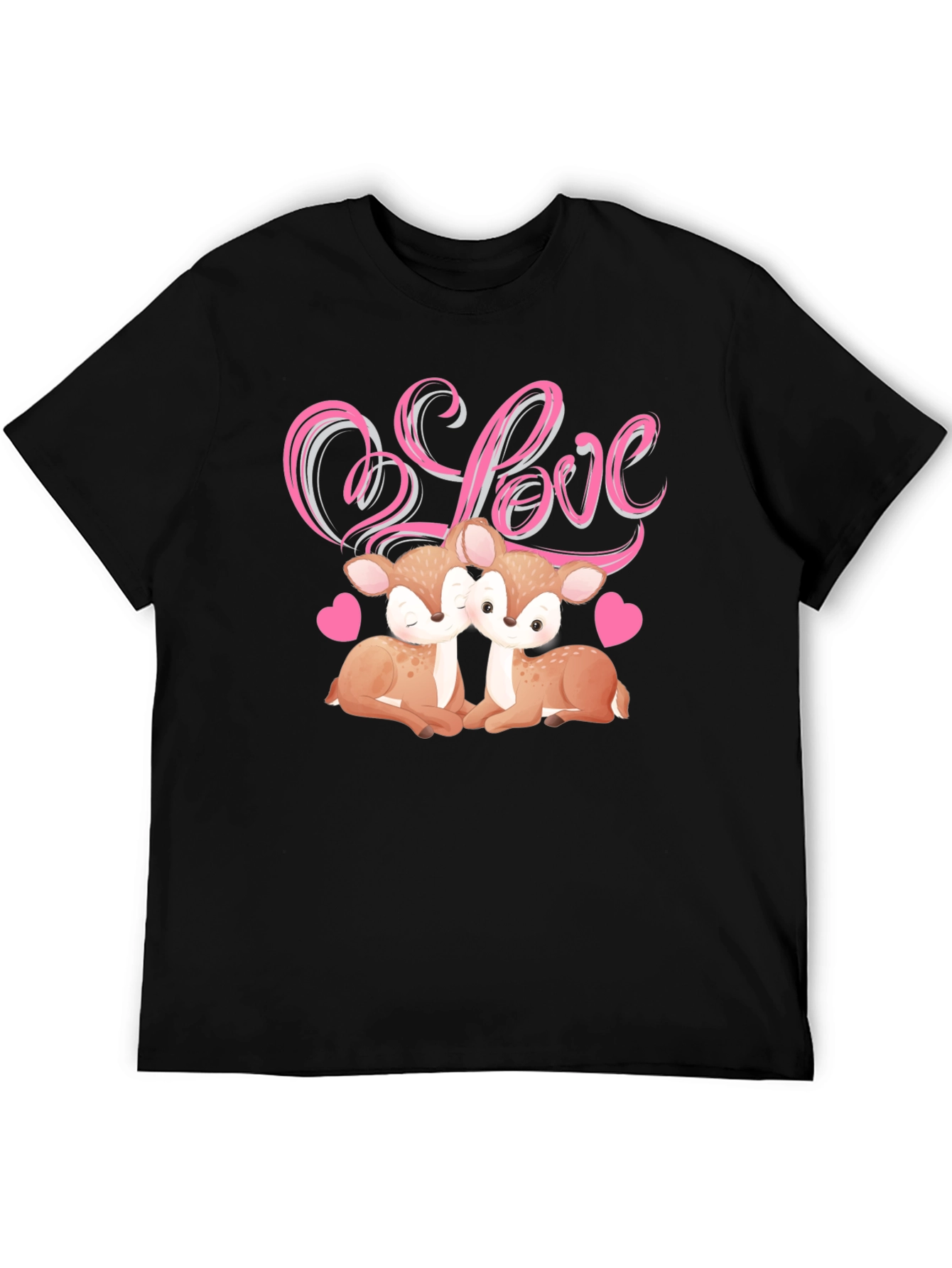 Love Deer Graphic Tee - Soft Cotton Blend