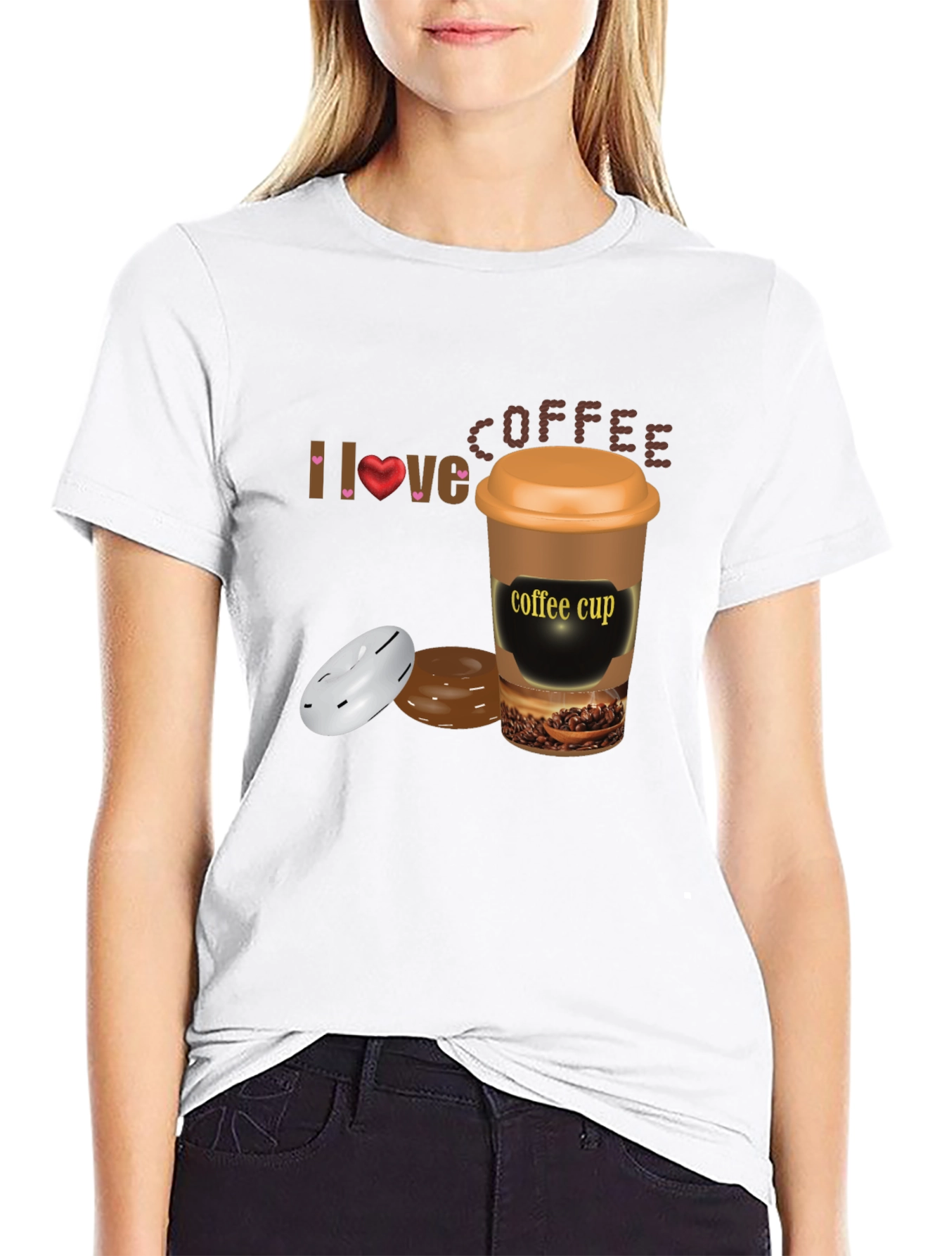 I Love Coffee T-Shirt - Unisex Cotton Blend Tee