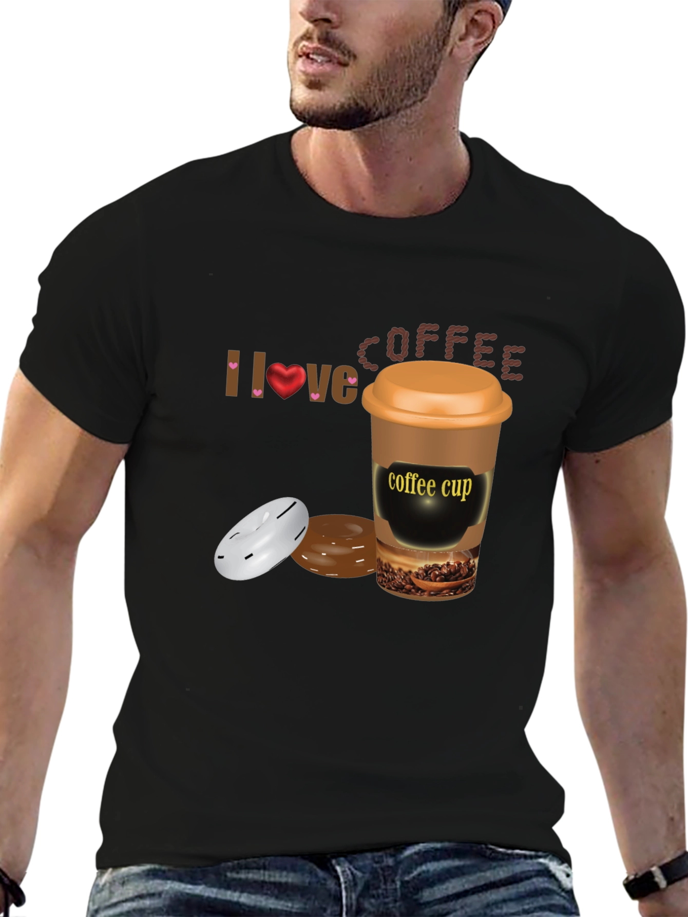 I Love Coffee T-Shirt - Unisex Cotton Blend Tee