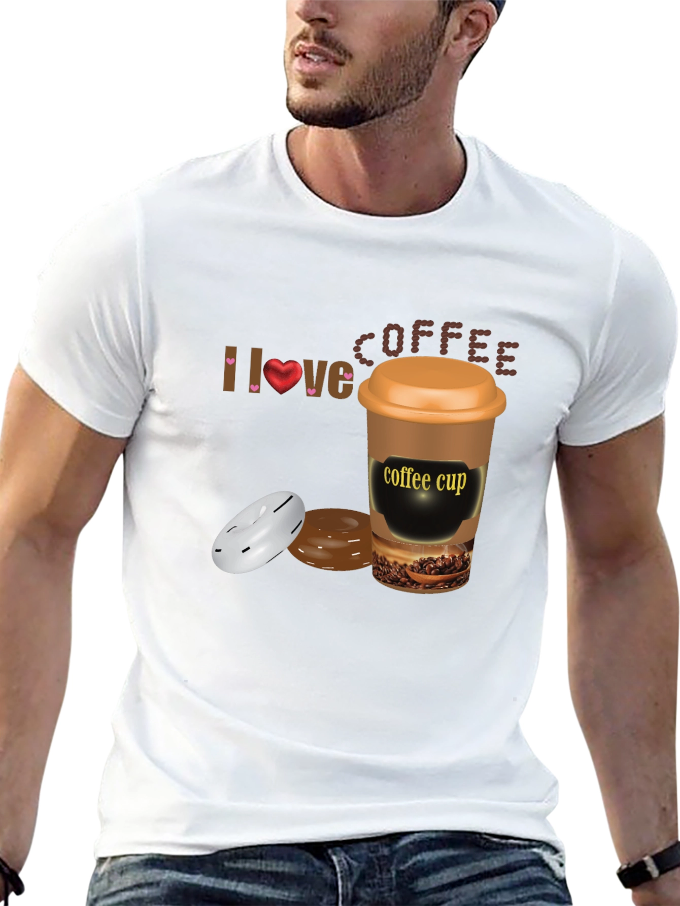 I Love Coffee T-Shirt - Unisex Cotton Blend Tee