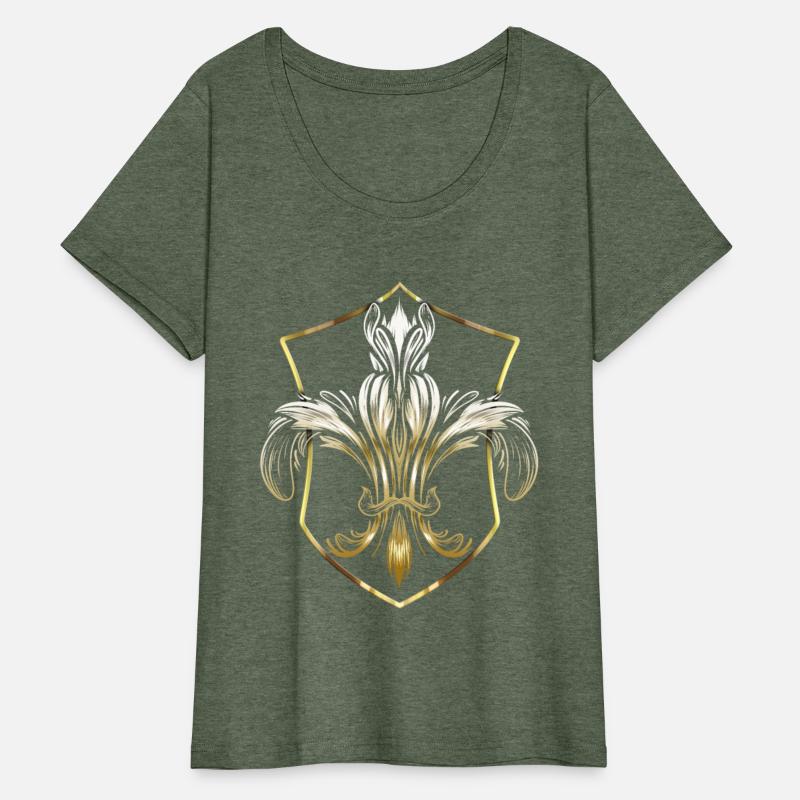 Golden Coat Of Arms With Fleur De Lis Mardi Gras