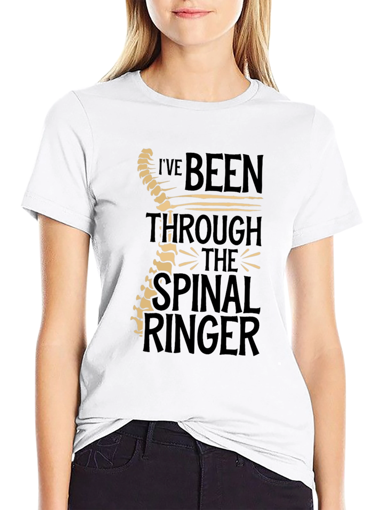 Chiropractor Humor T-Shirt - Spinal Ringer Tee