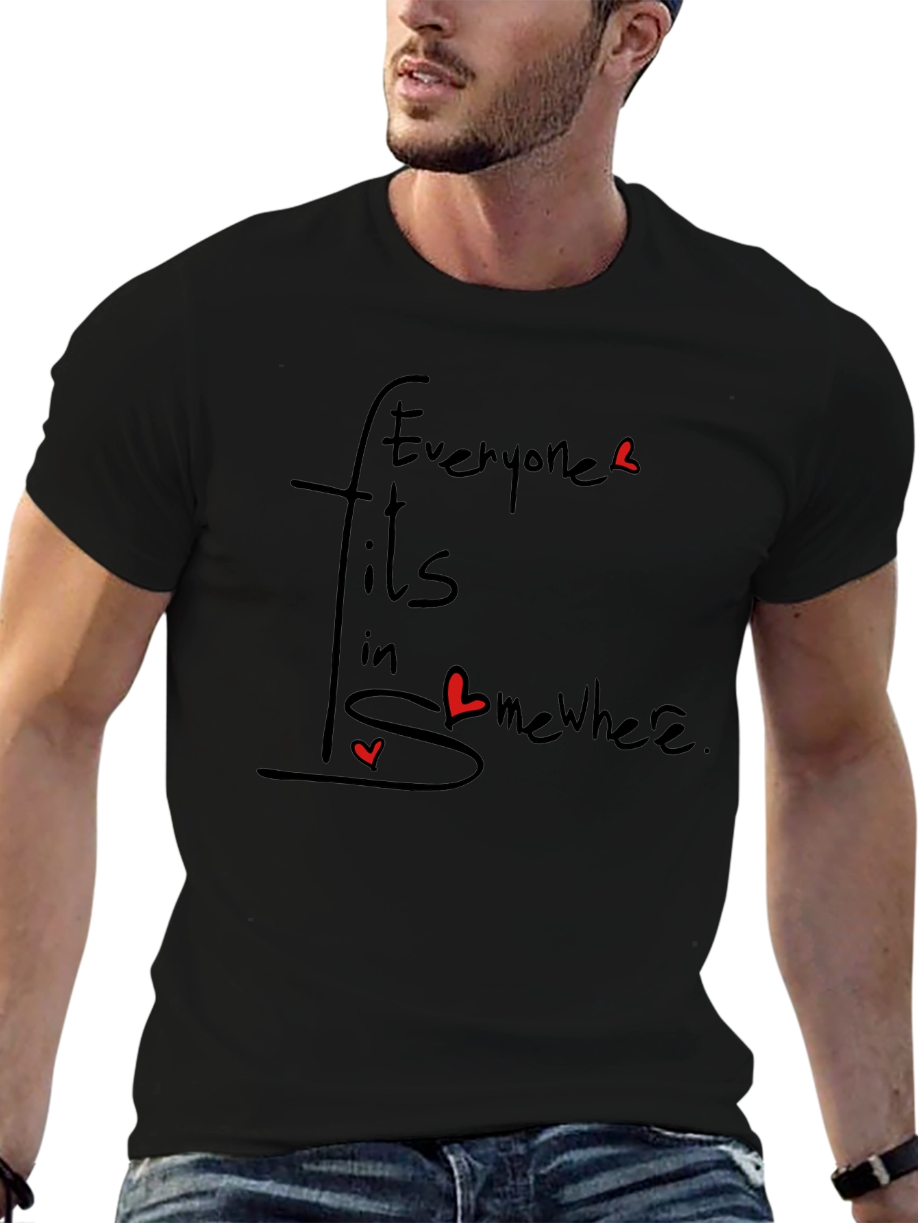 Everyone Fits In Somewhere Graphic Tee
