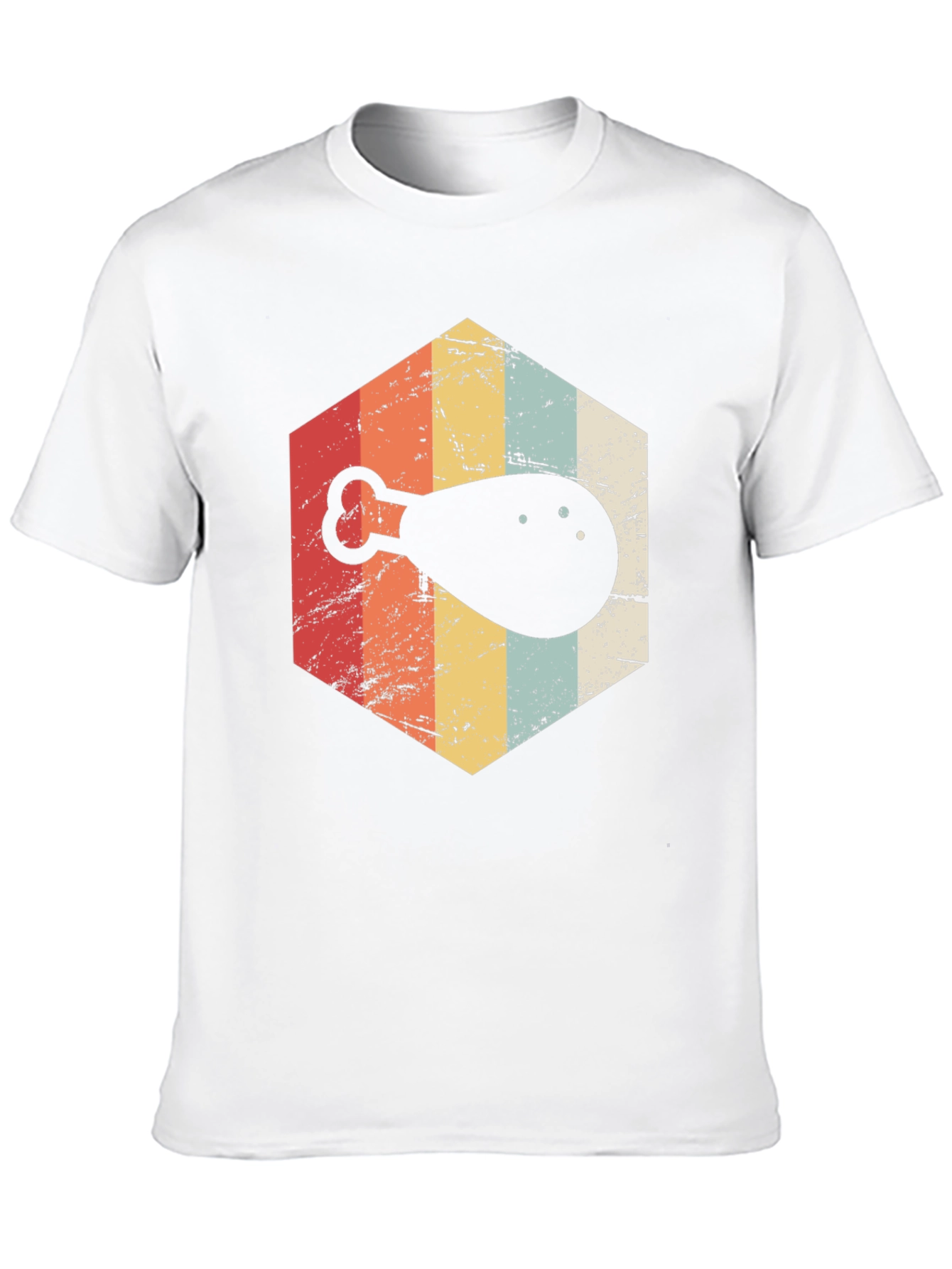 Retro Chicken Leg Graphic T-Shirt