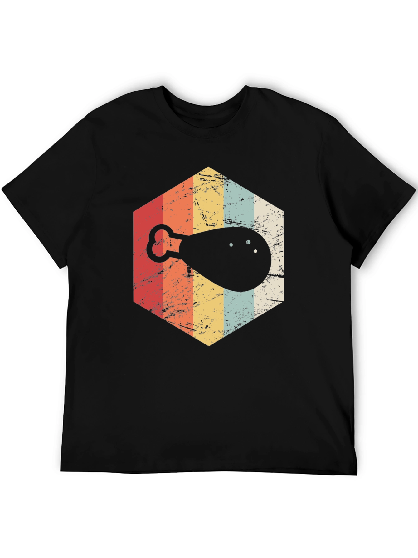 Retro Chicken Leg Graphic T-Shirt