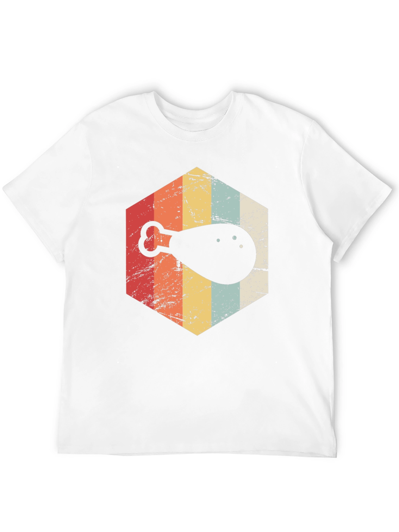 Retro Chicken Leg Graphic T-Shirt