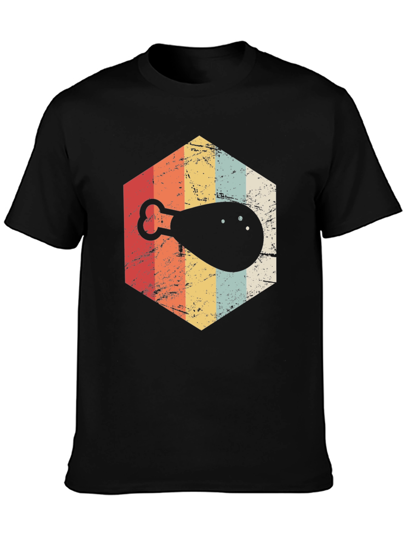Retro Chicken Leg Graphic T-Shirt
