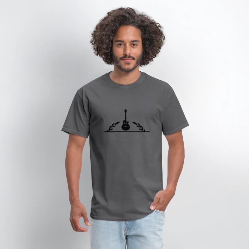 Guitar in half laurel wreath