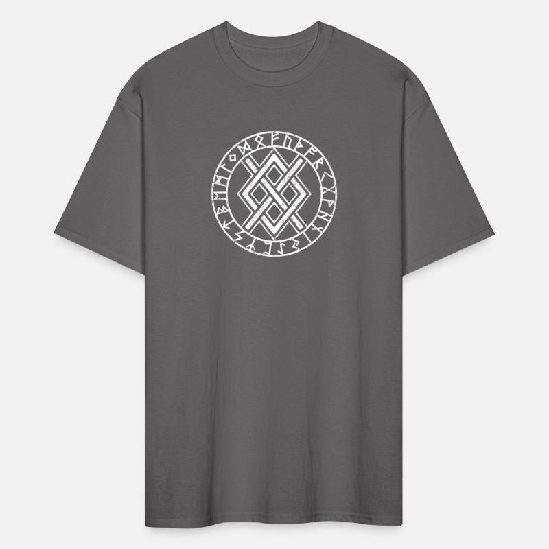 Gungnir Symbol with Elder Futhark Distressed