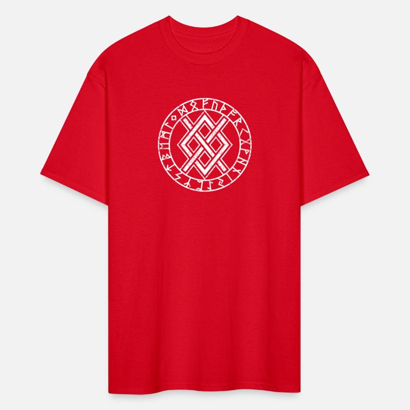 Gungnir Symbol with Elder Futhark Distressed