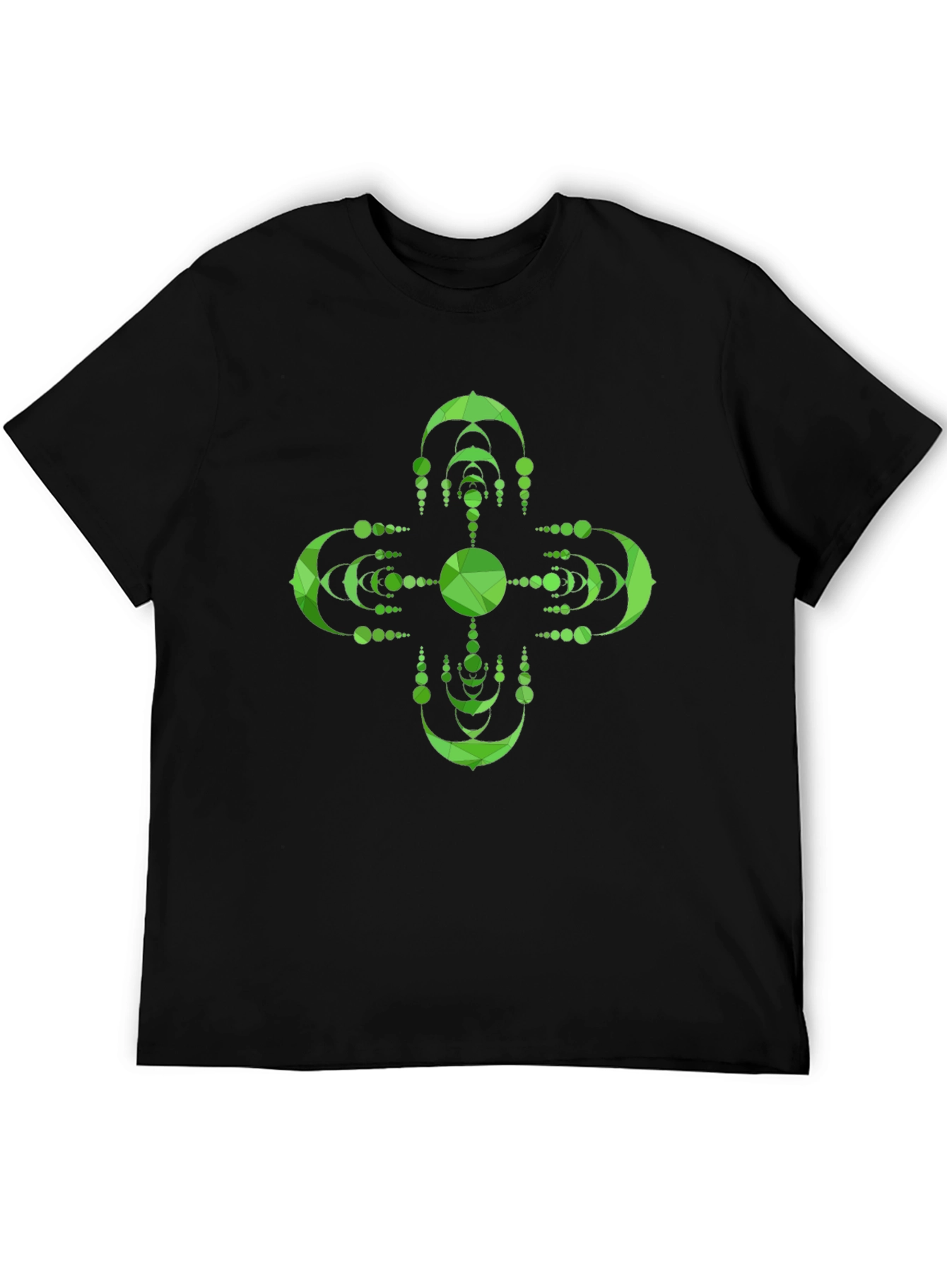 Geometric Green Mandala Graphic Tee