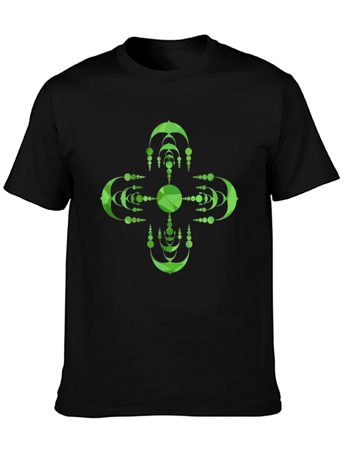 Geometric Green Mandala Graphic Tee