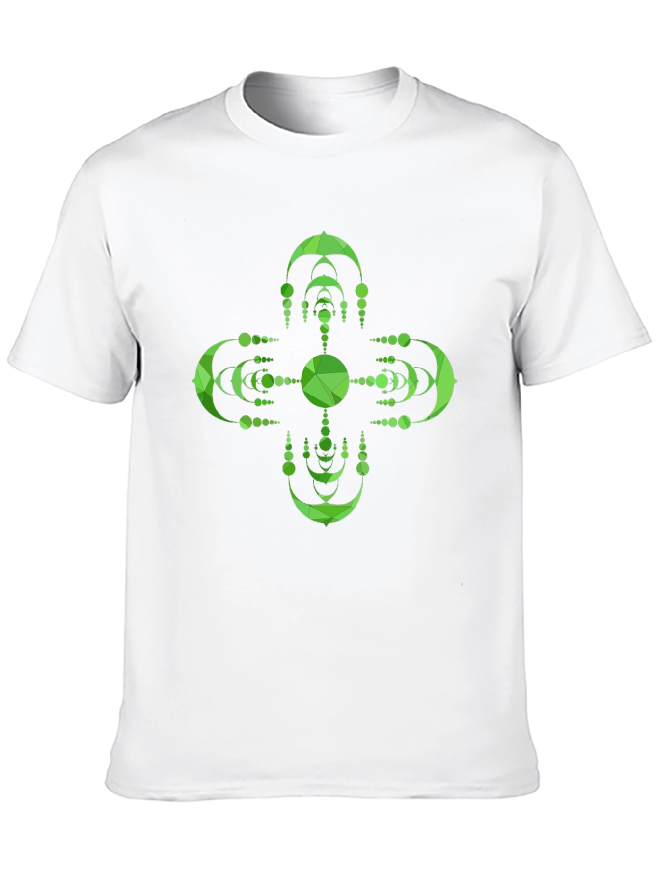 Geometric Green Mandala Graphic Tee