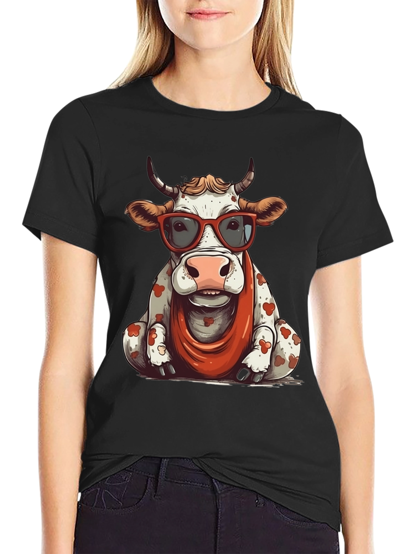 Cow T-Shirt with Glasses