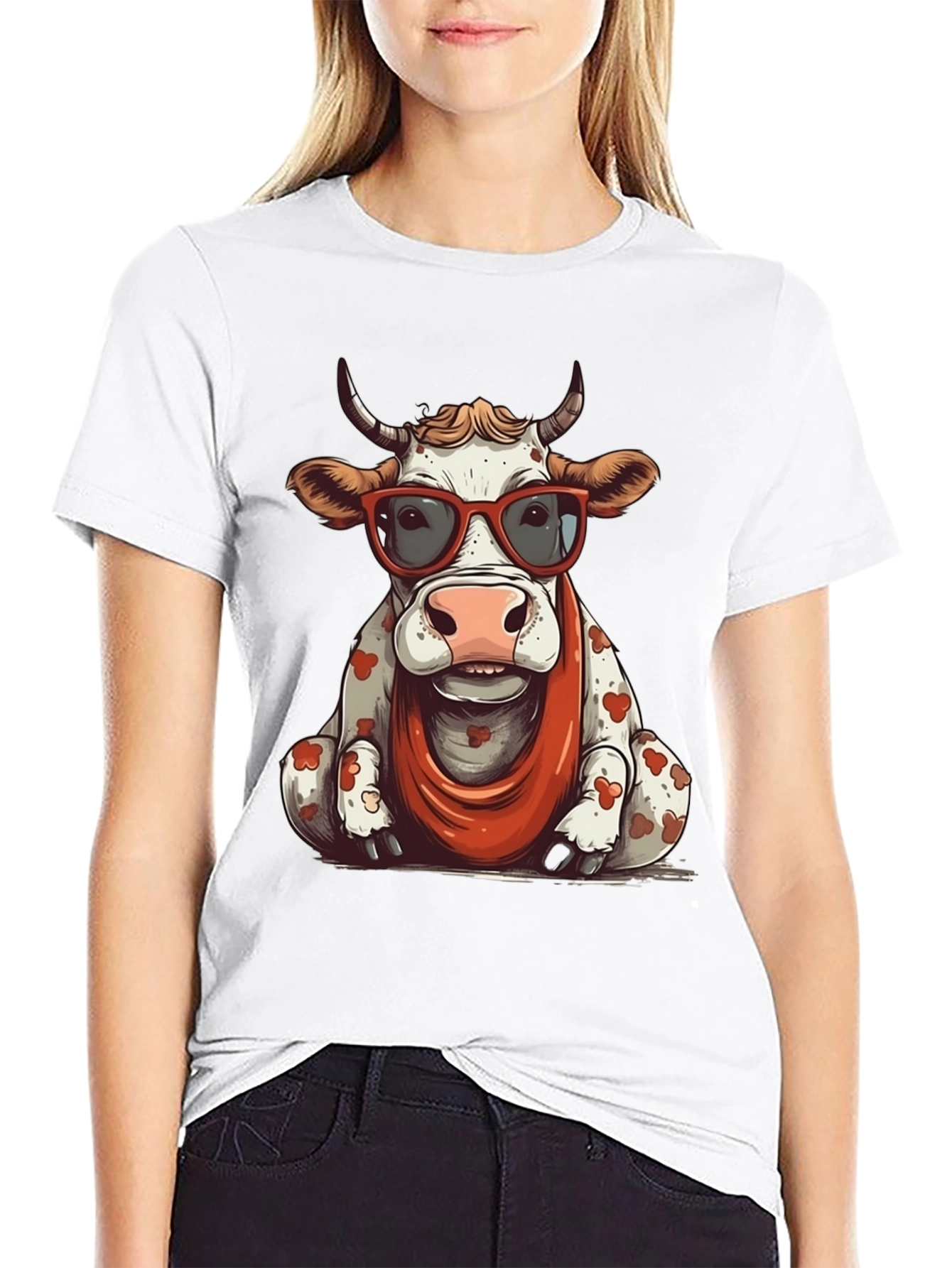 Cow T-Shirt with Glasses