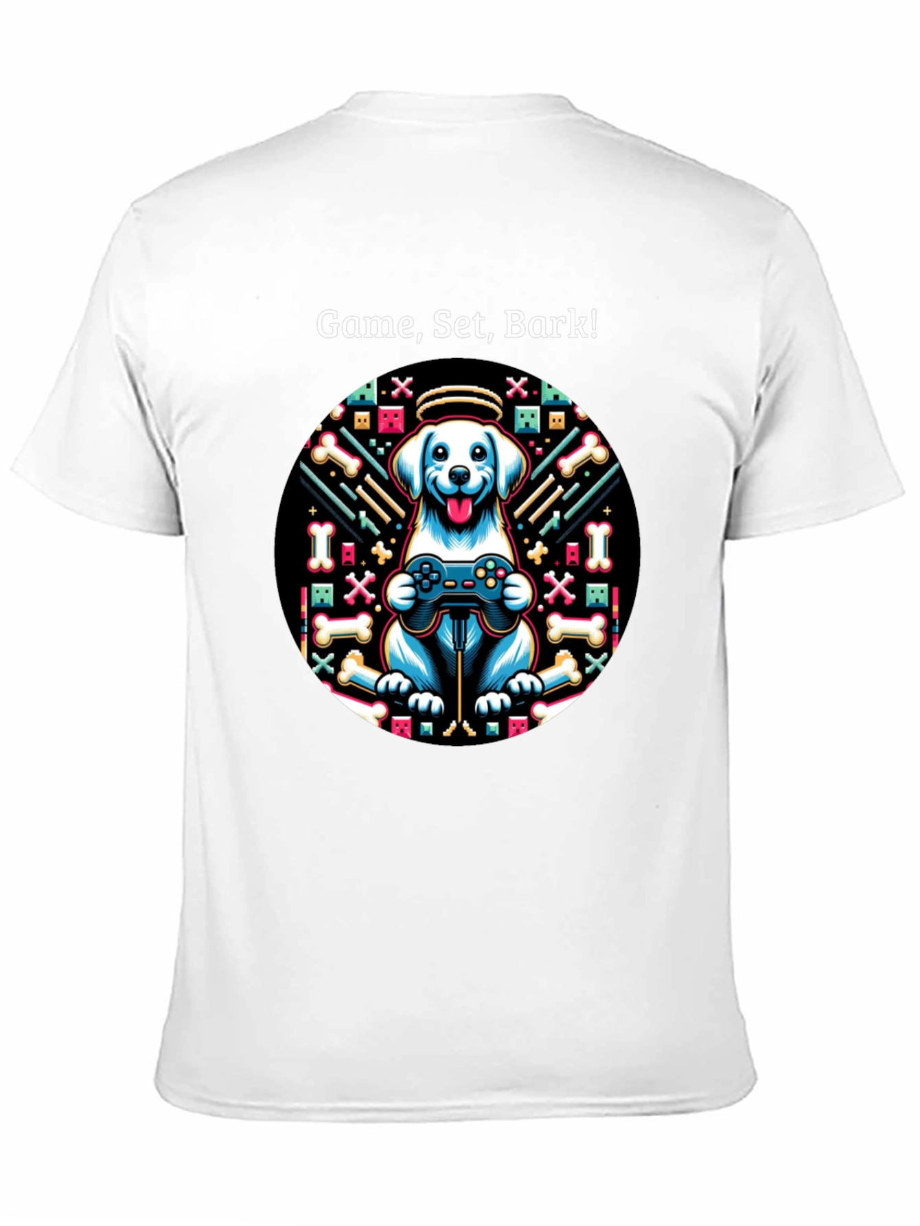 Game Set Bark! Dog Gamer T-Shirt