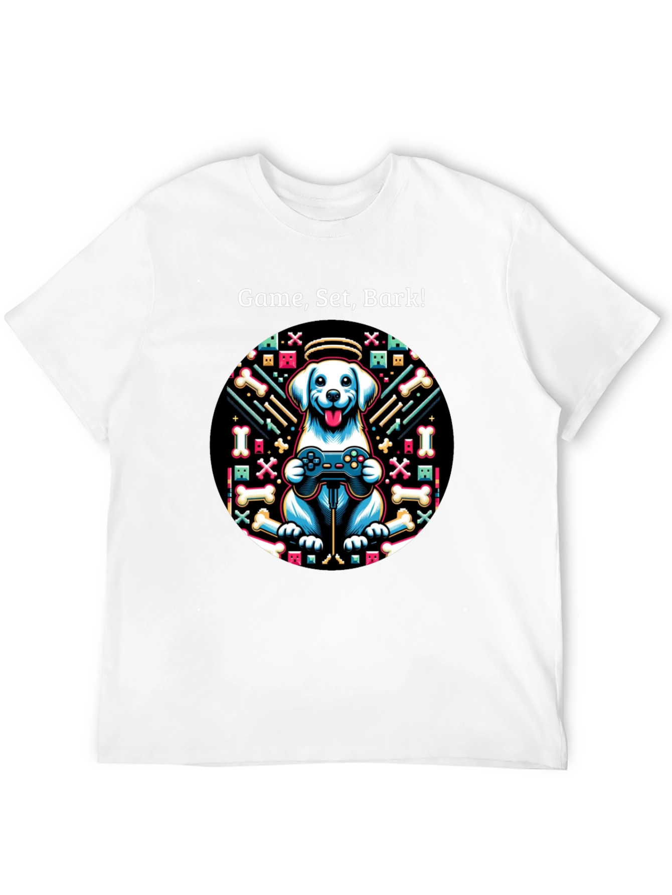 Game Set Bark! Dog Gamer T-Shirt