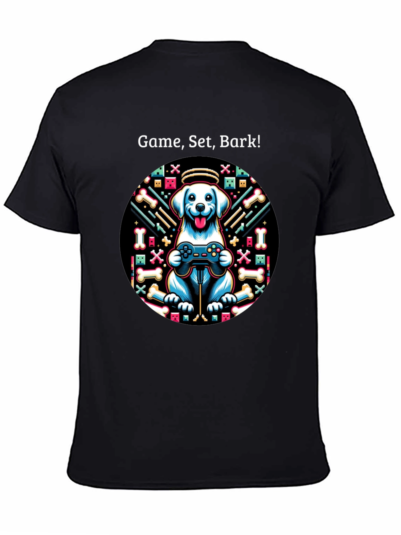 Game Set Bark! Dog Gamer T-Shirt