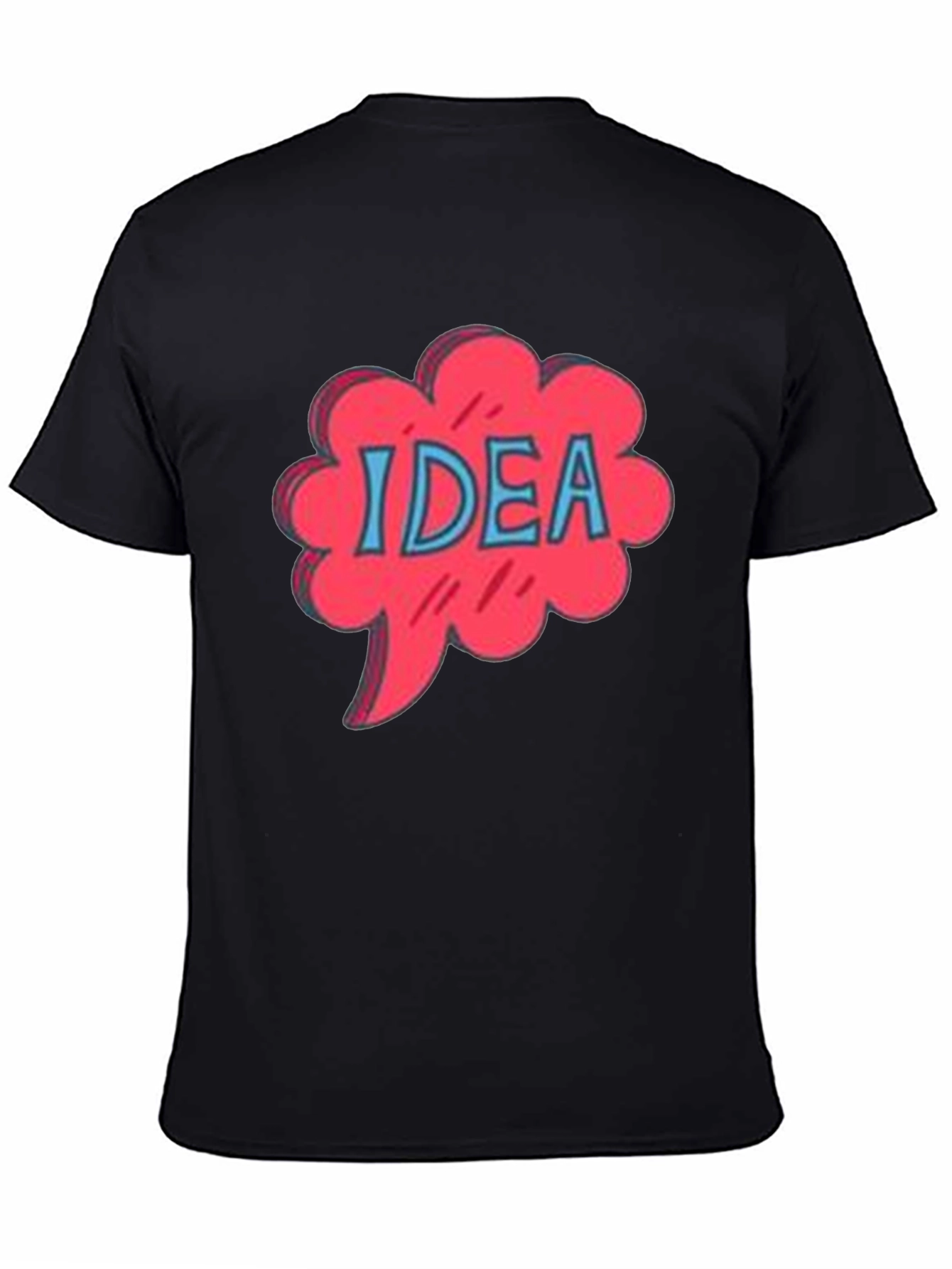 Idea Bubble Graphic Tee - Black Cotton T-Shirt